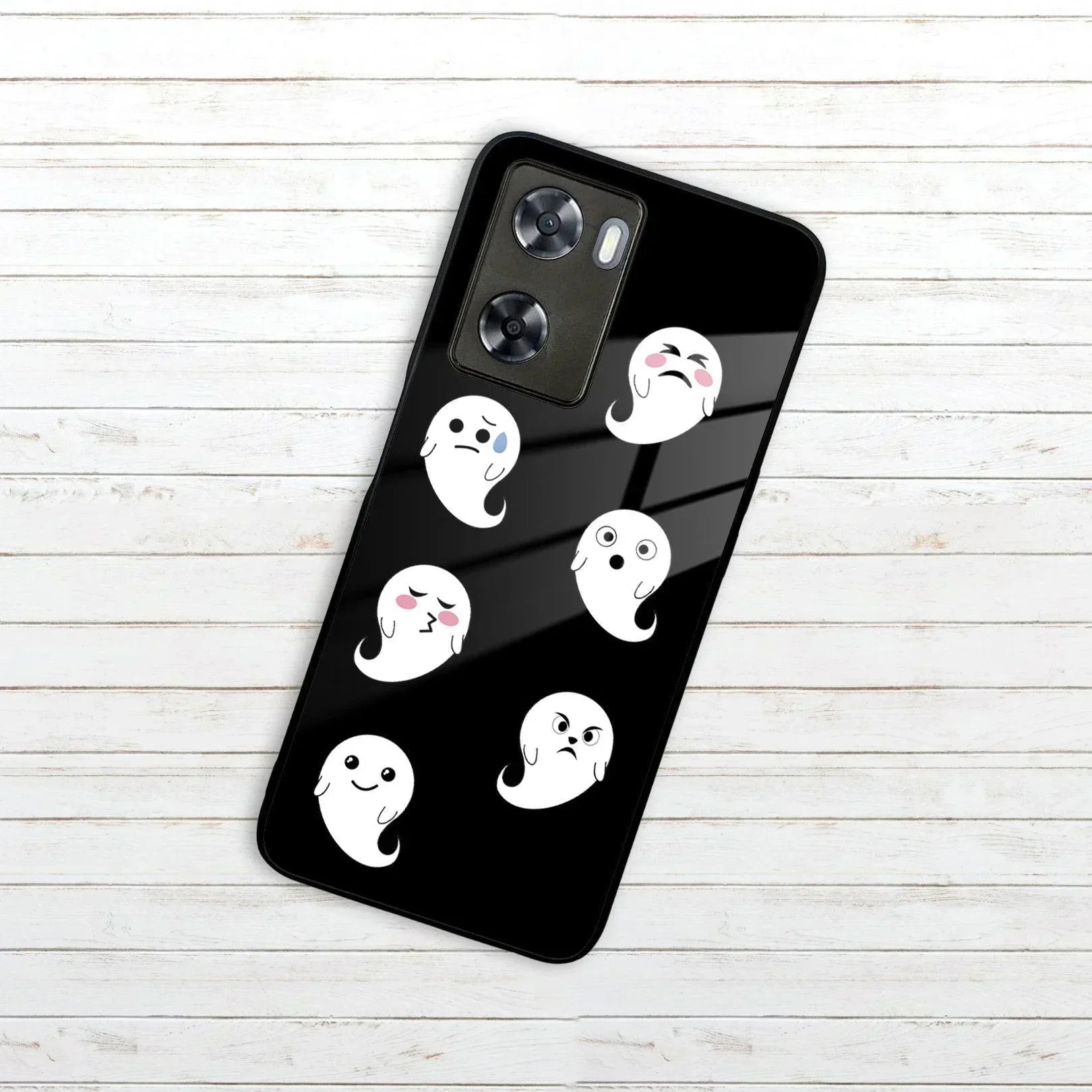 Cute Ghost Glass Case Cover For Oppo - ShopOnCliQ