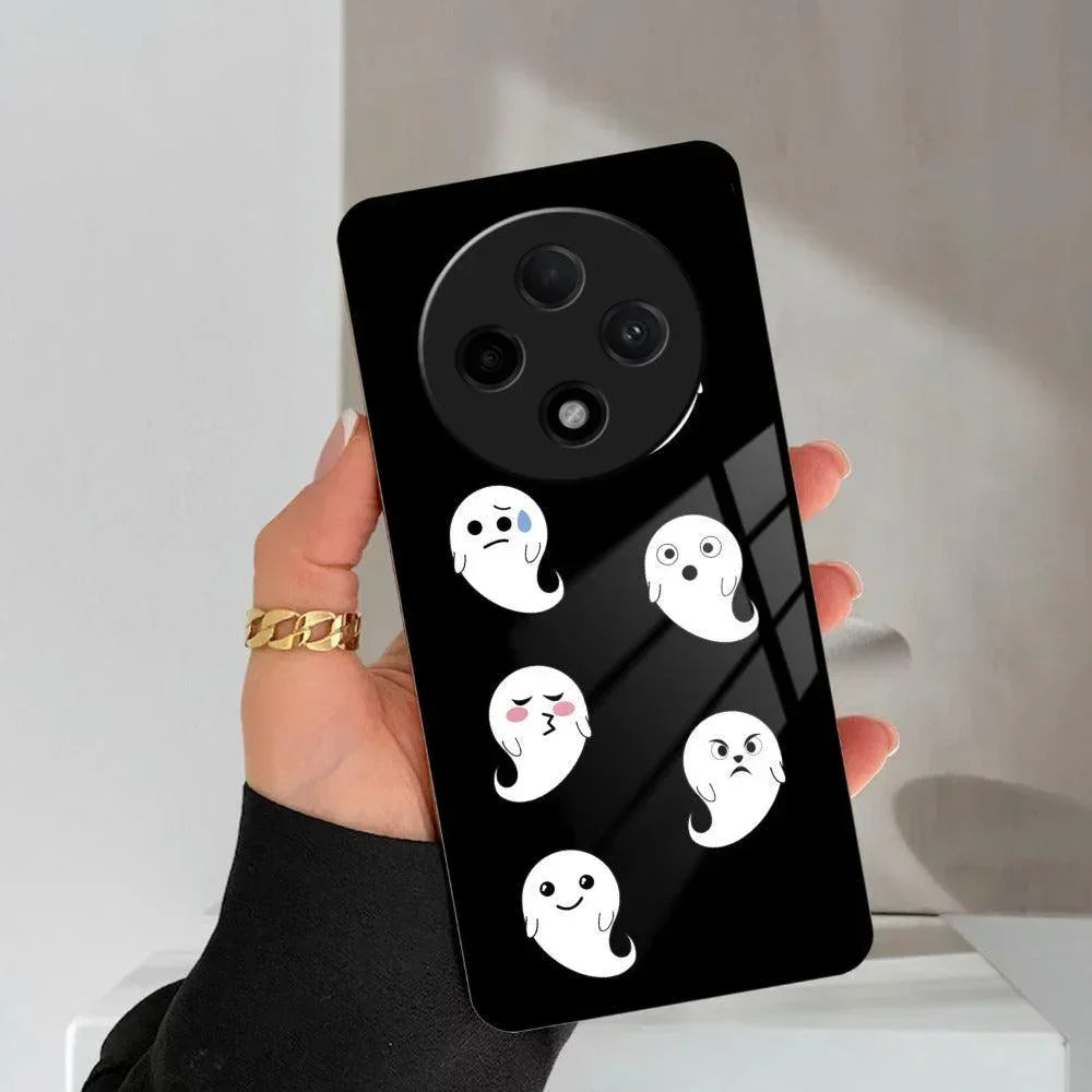 Cute Ghost Glass Case Cover For Oppo - ShopOnCliQ