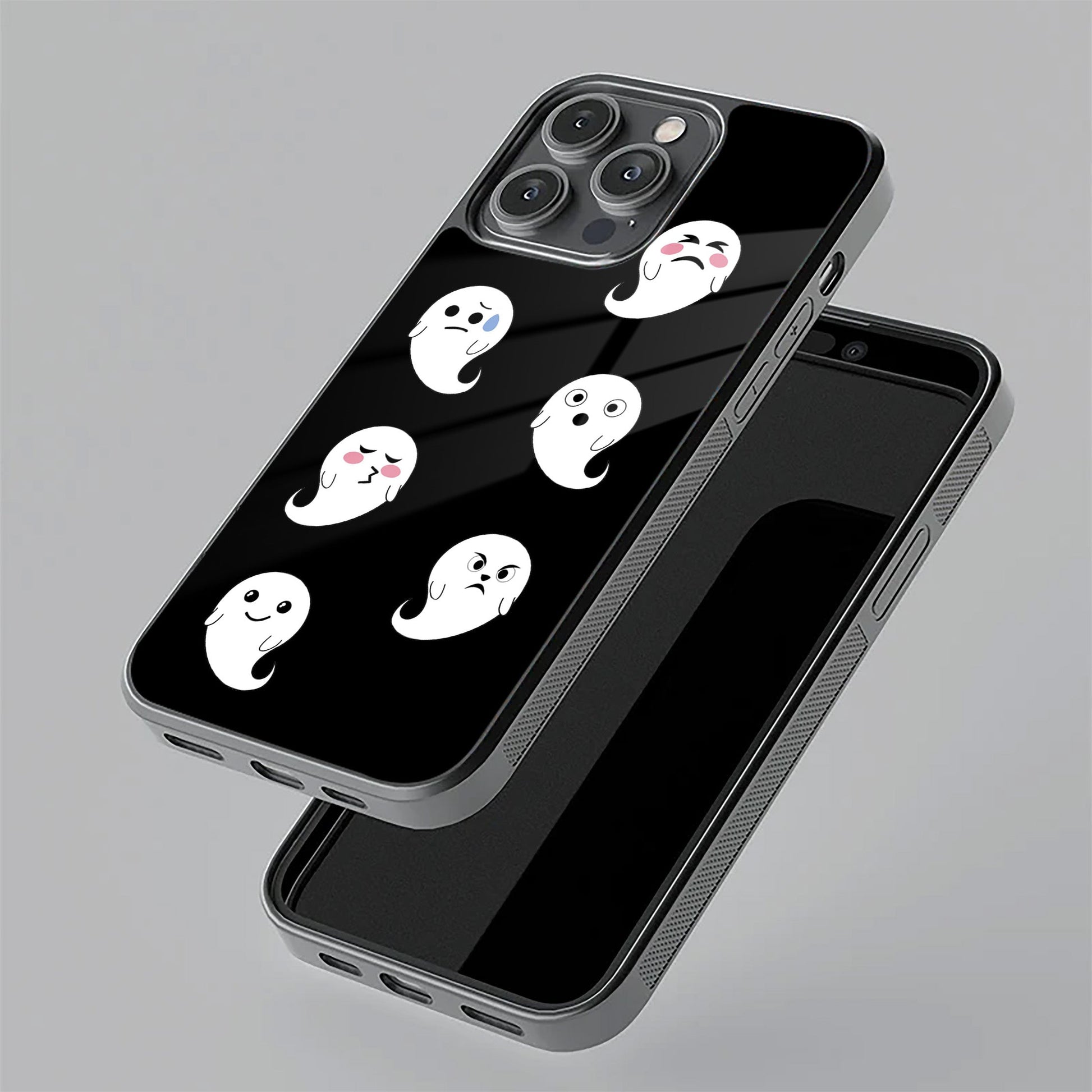 Cute Ghost Glass Case Cover For Poco - ShopOnCliQ