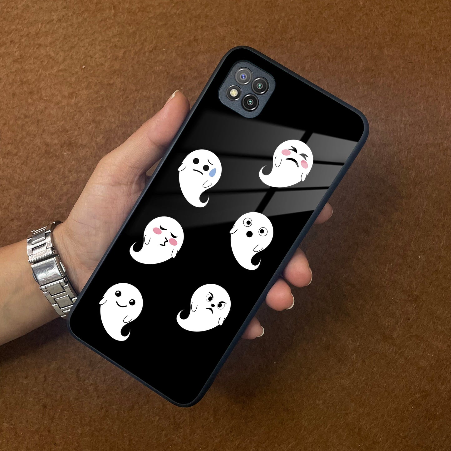 Cute Ghost Glass Case Cover For Poco ShopOnCliQ