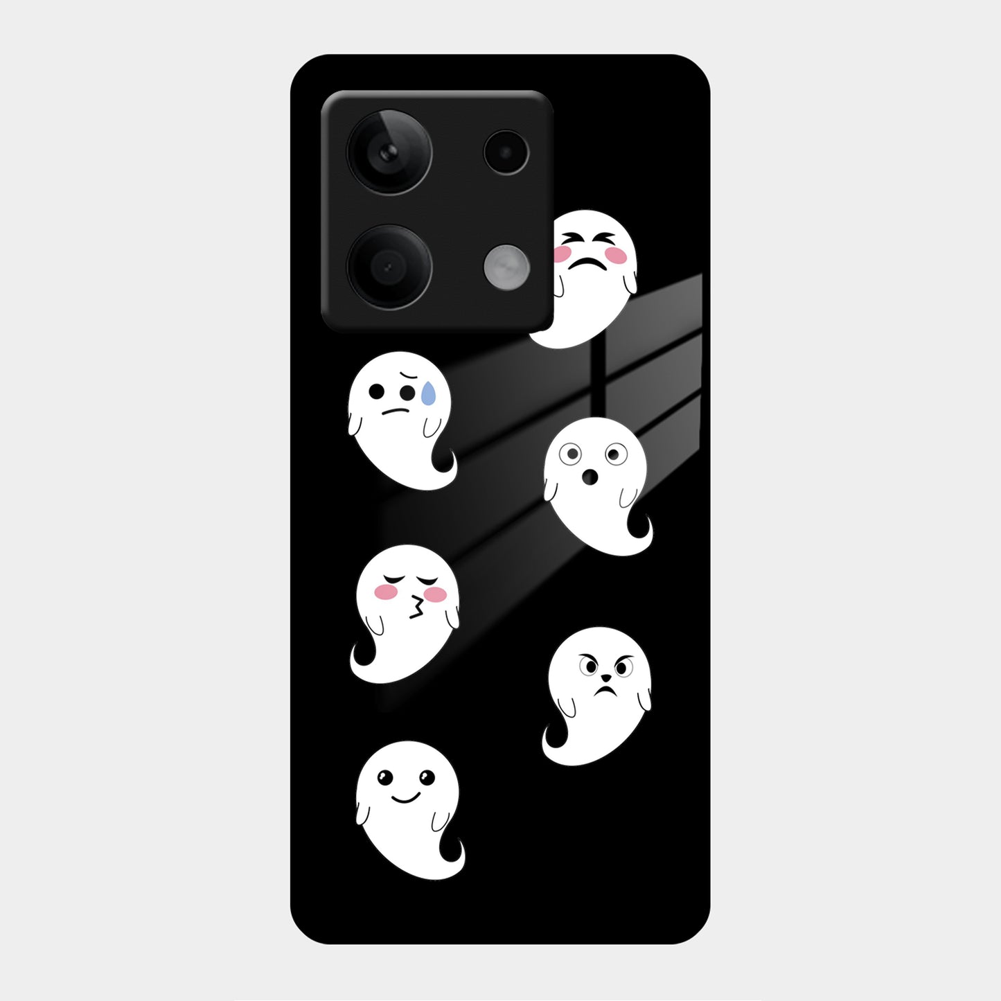 Cute Ghost Glass Case Cover For Poco - ShopOnCliQ