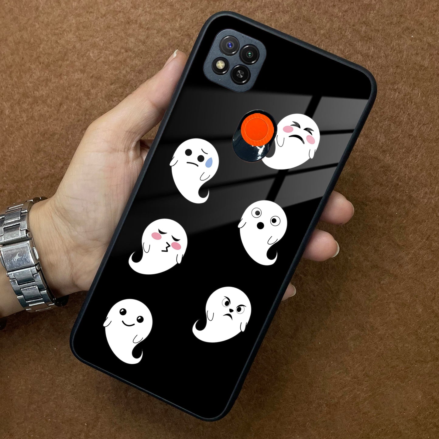 Cute Ghost Glass Case Cover For Poco ShopOnCliQ