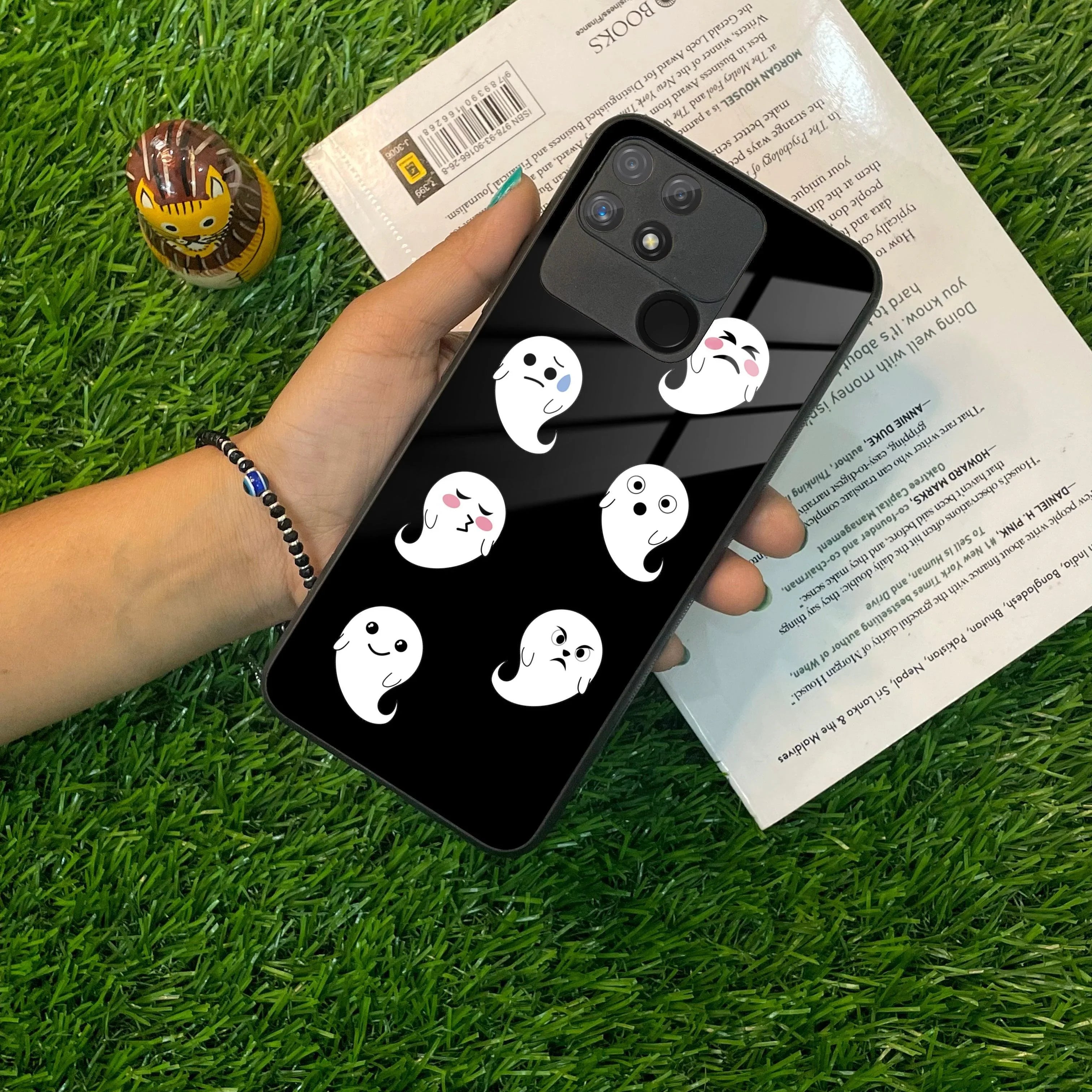 Cute Ghost Glass Case Cover For Realme/Narzo - ShopOnCliQ