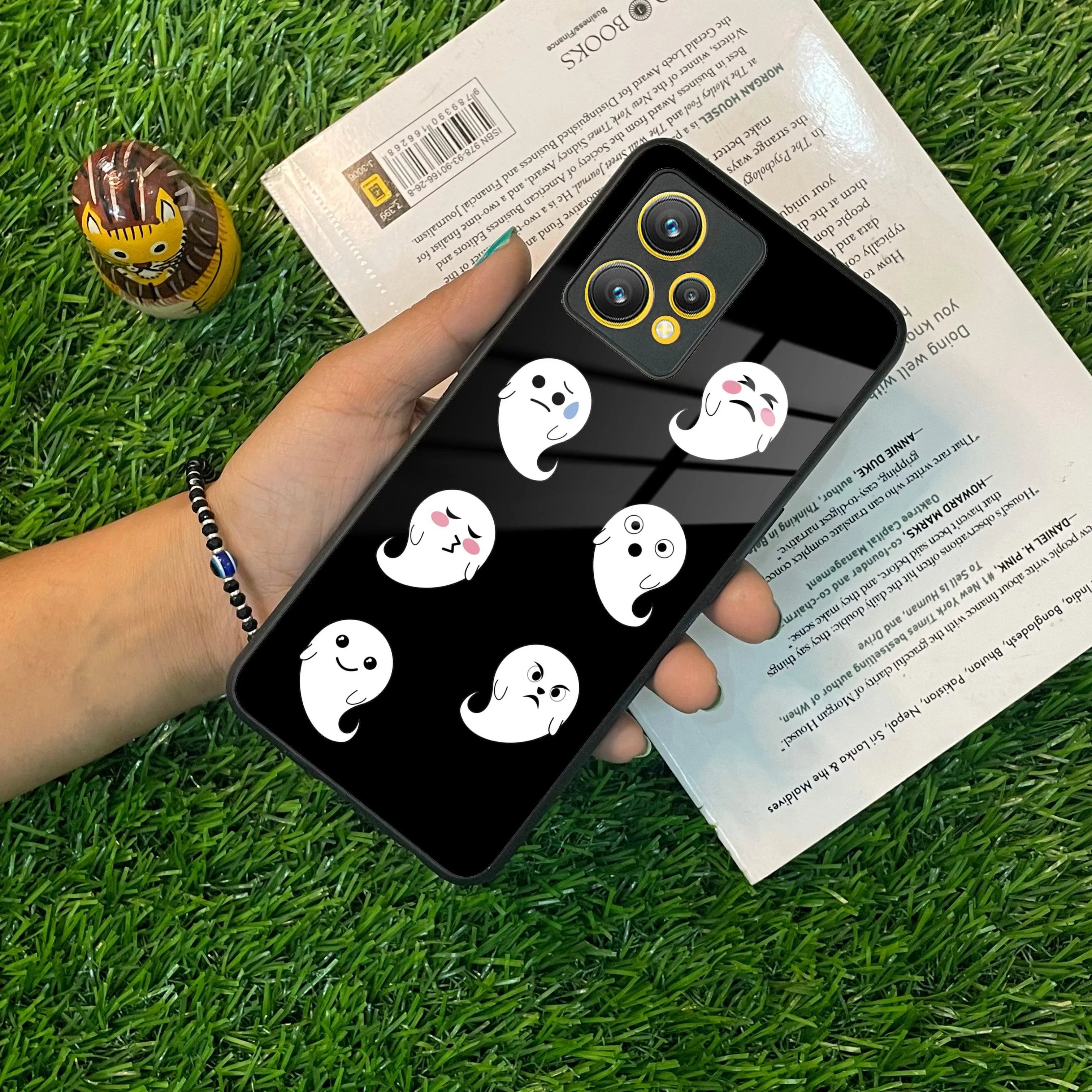 Cute Ghost Glass Case Cover For Realme/Narzo - ShopOnCliQ