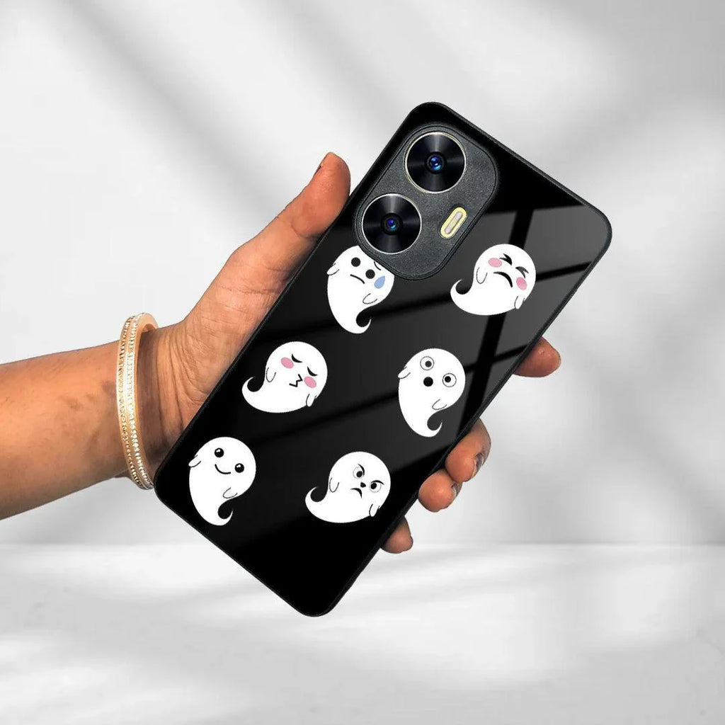 Cute Ghost Glass Case Cover For Realme/Narzo - ShopOnCliQ