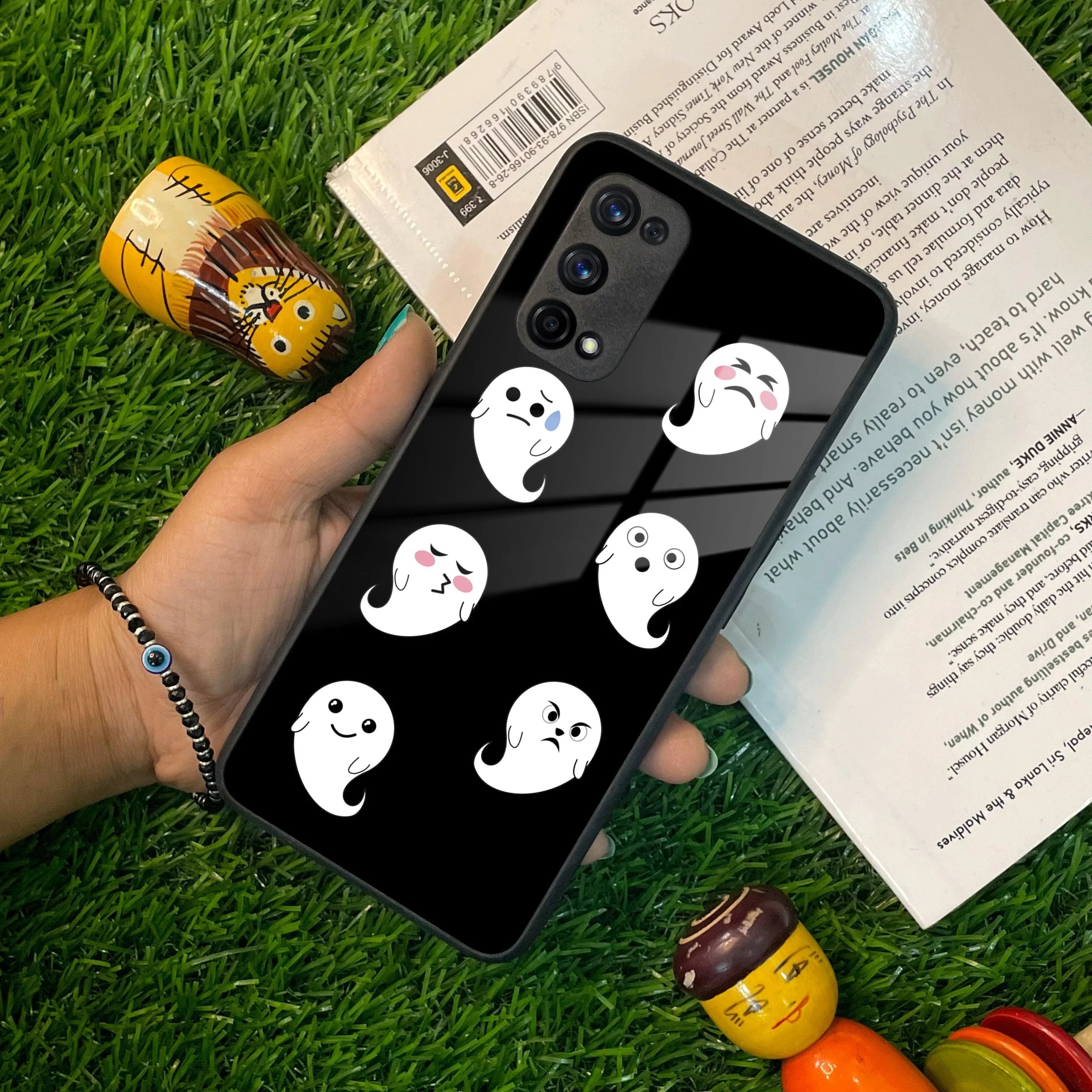 Cute Ghost Glass Case Cover For Realme/Narzo - ShopOnCliQ