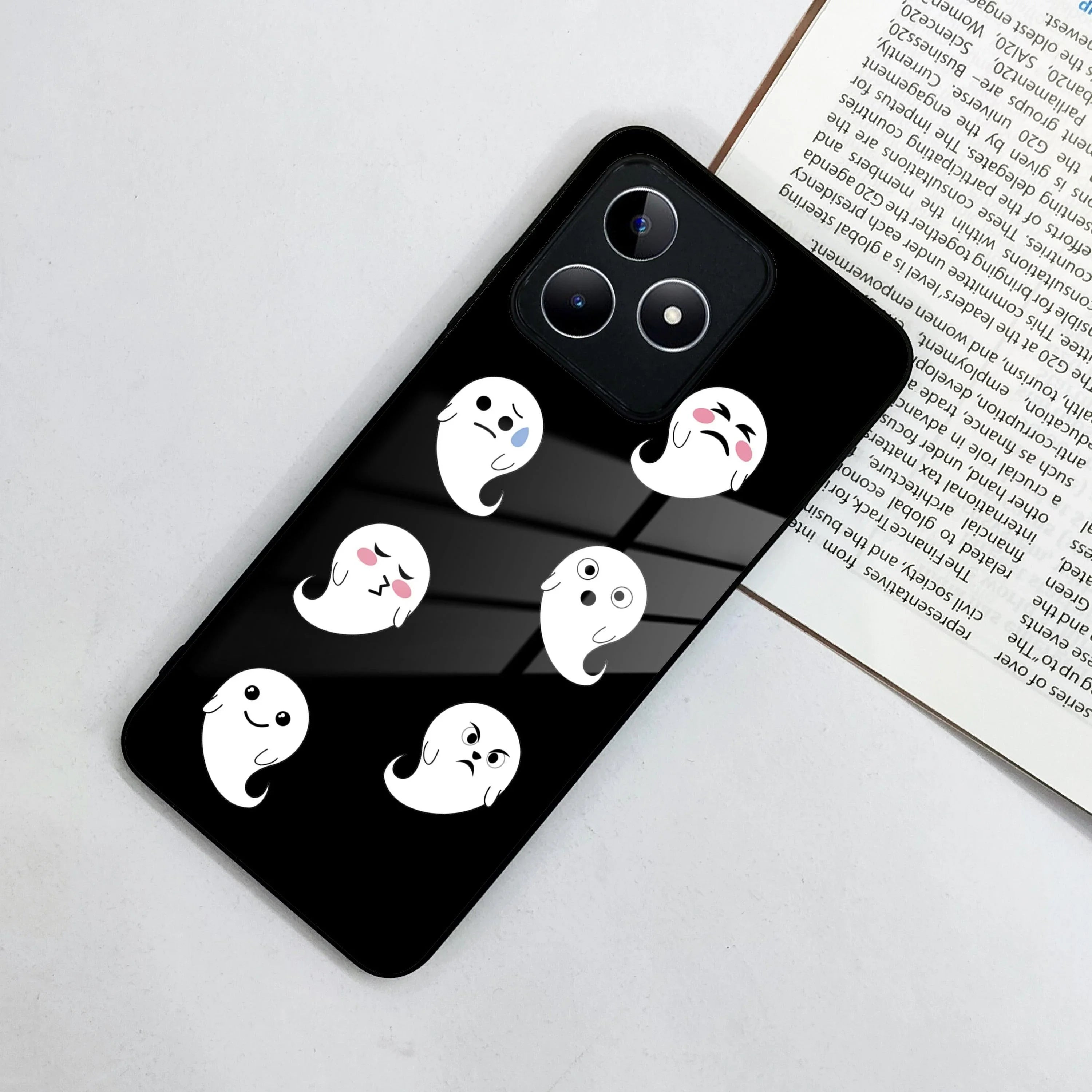 Cute Ghost Glass Case Cover For Realme/Narzo - ShopOnCliQ