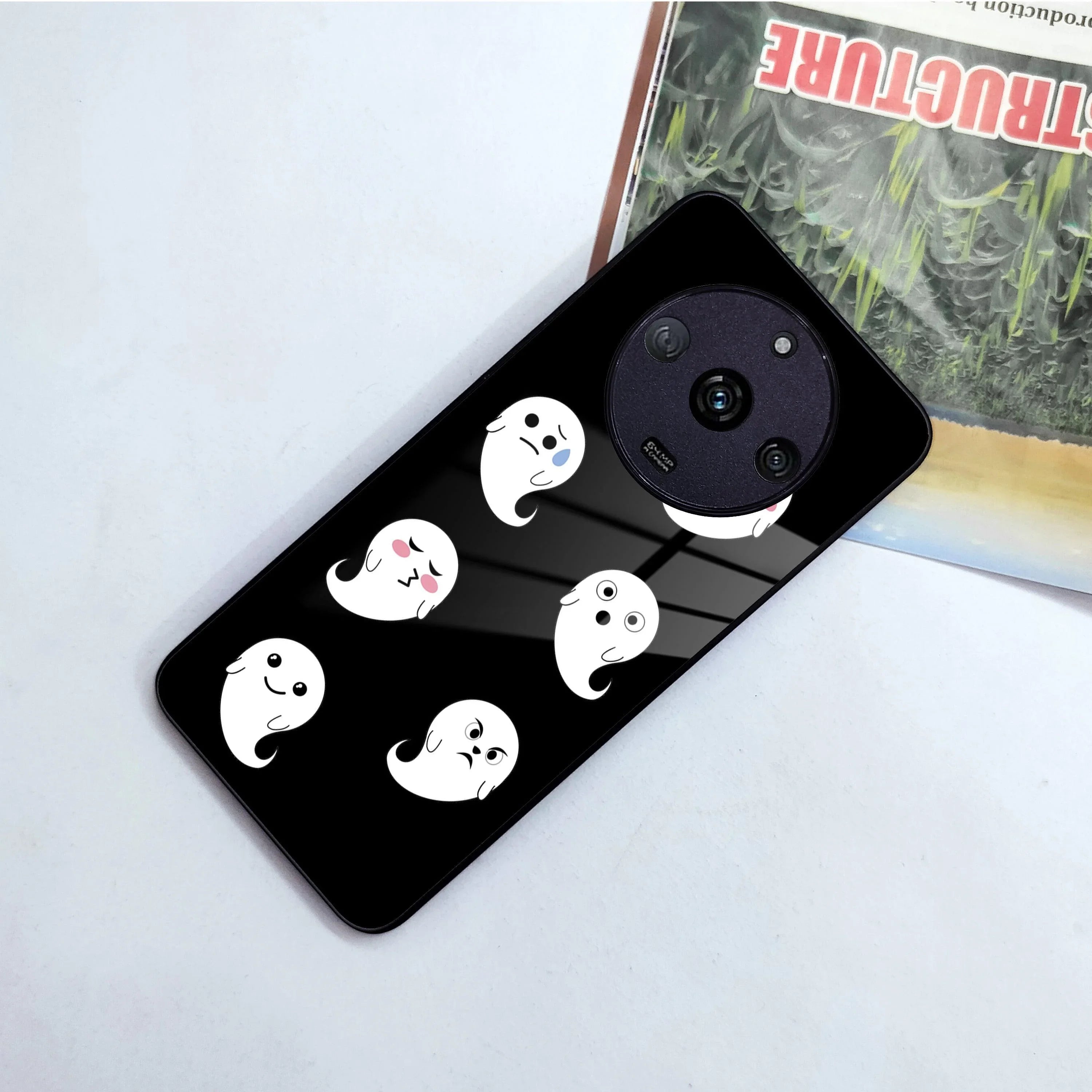 Cute Ghost Glass Case Cover For Realme/Narzo - ShopOnCliQ
