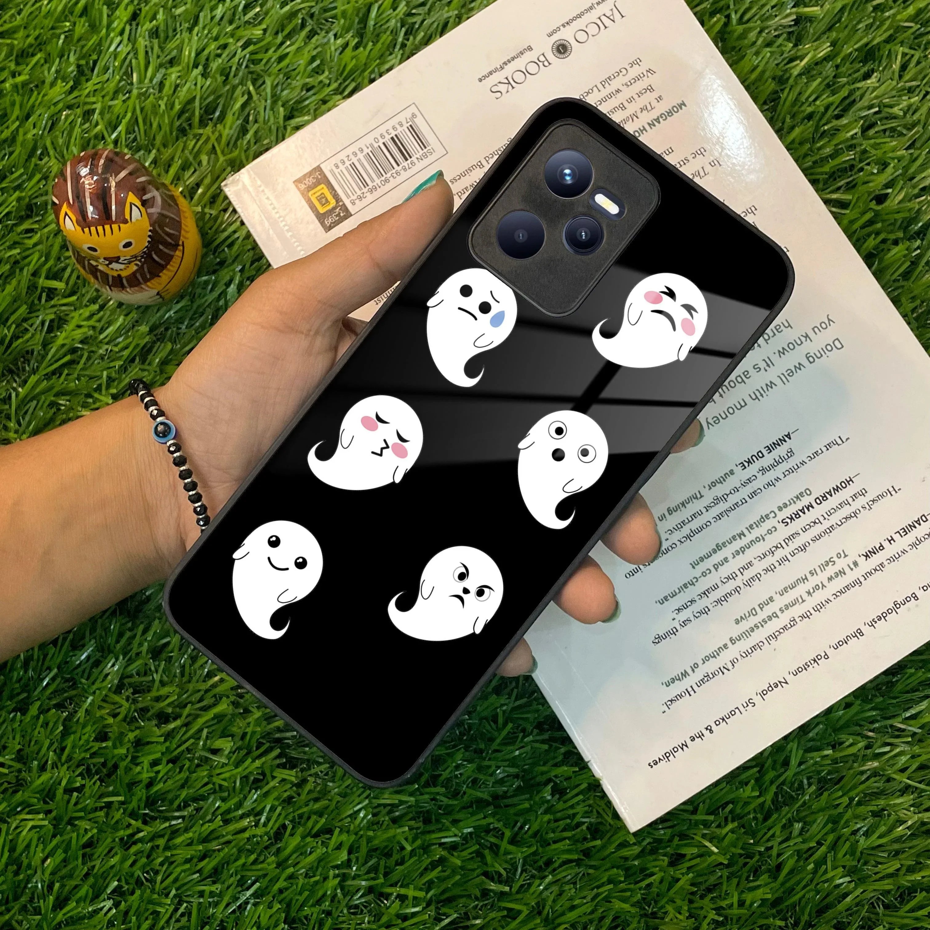 Cute Ghost Glass Case Cover For Realme/Narzo - ShopOnCliQ