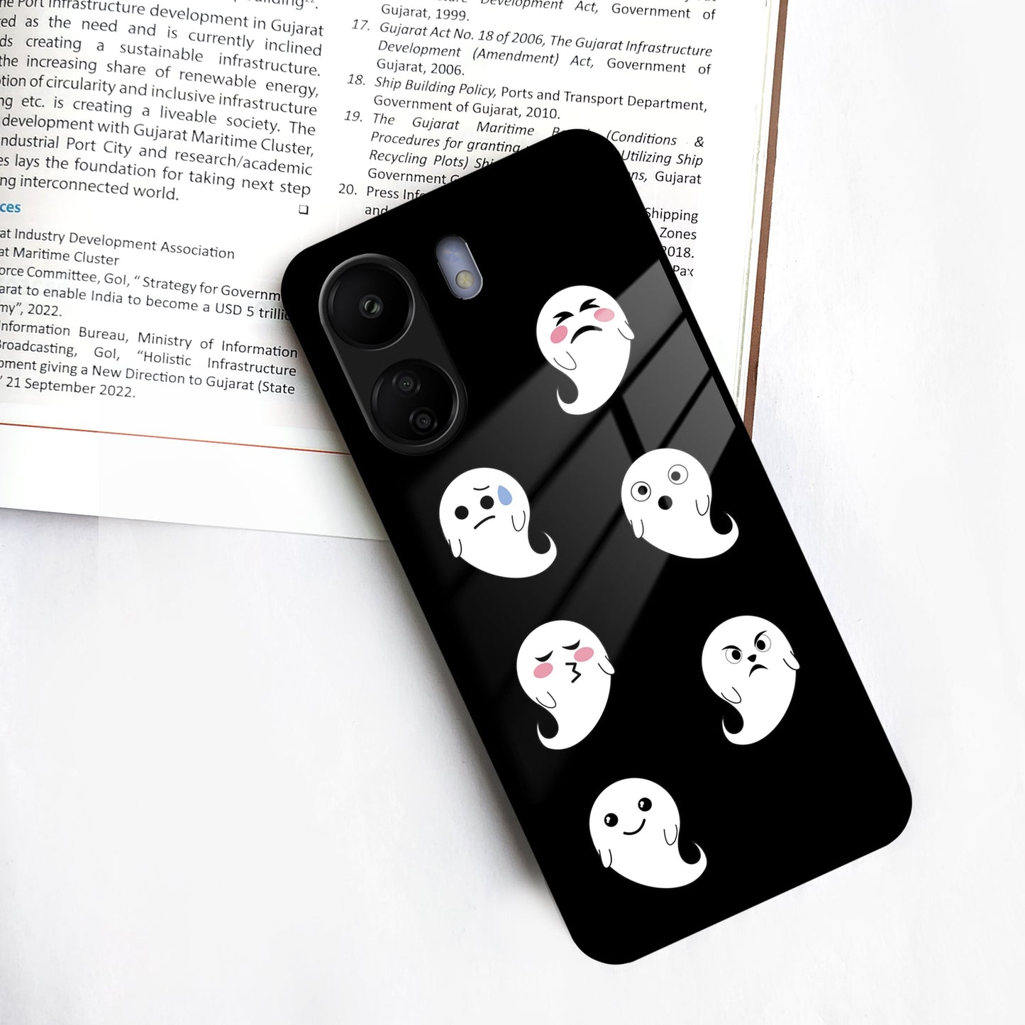 Cute Ghost Glass Case Cover For Redmi/Xiaomi ShopOnCliQ