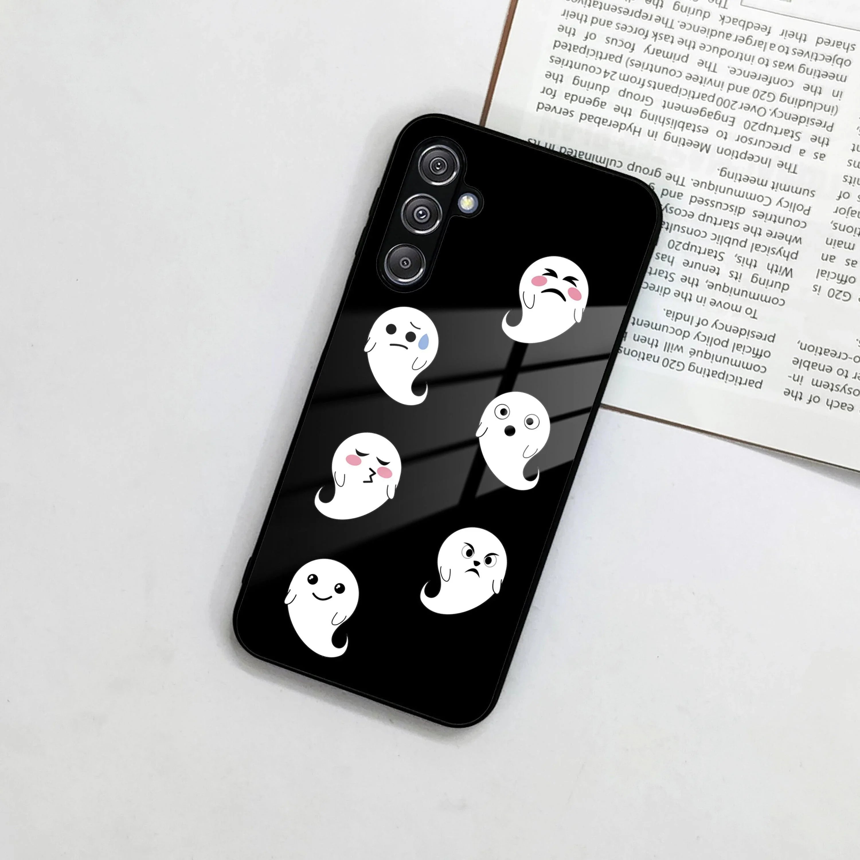 Cute Ghost Glass Case Cover For Samsung - ShopOnCliQ