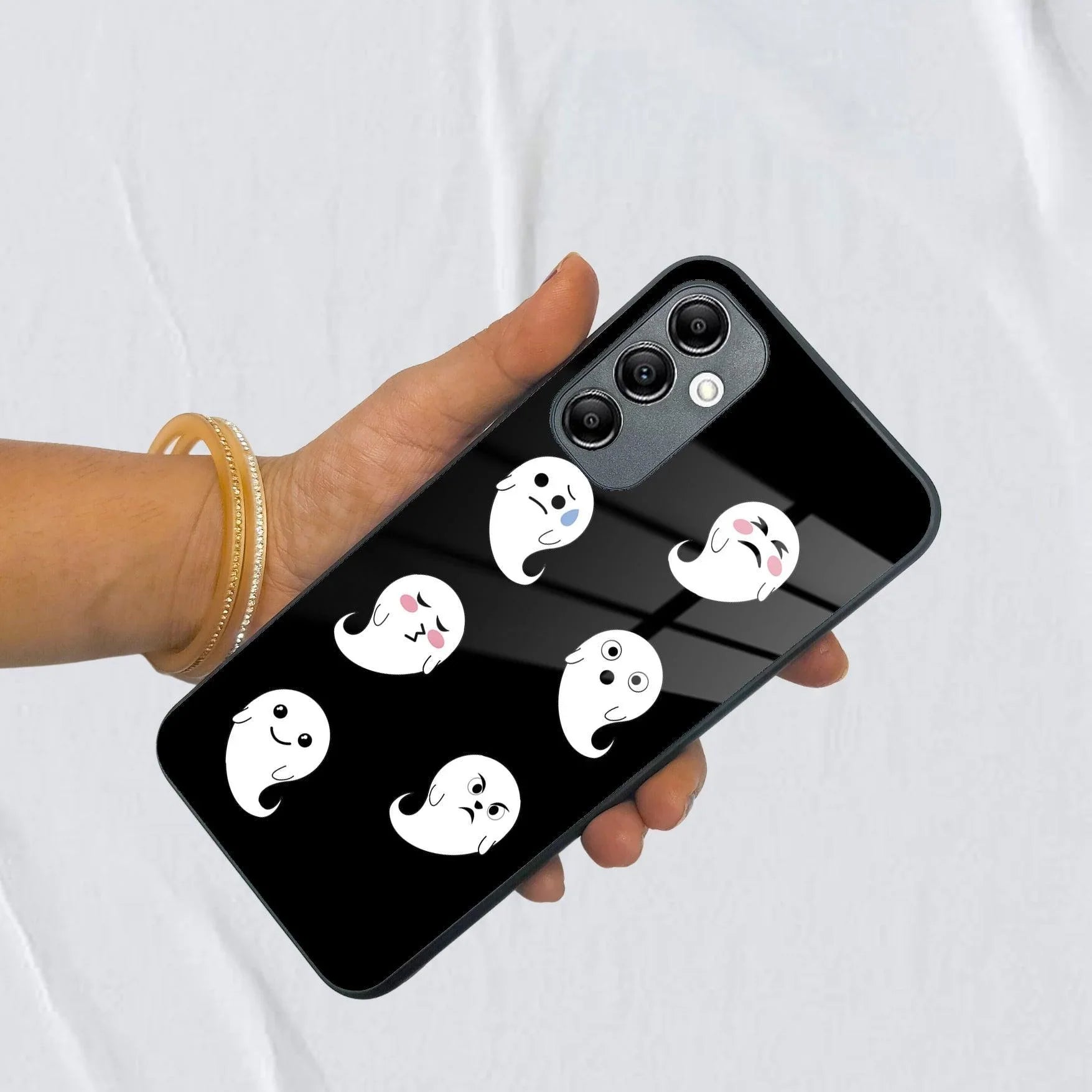 Cute Ghost Glass Case Cover For Samsung - ShopOnCliQ