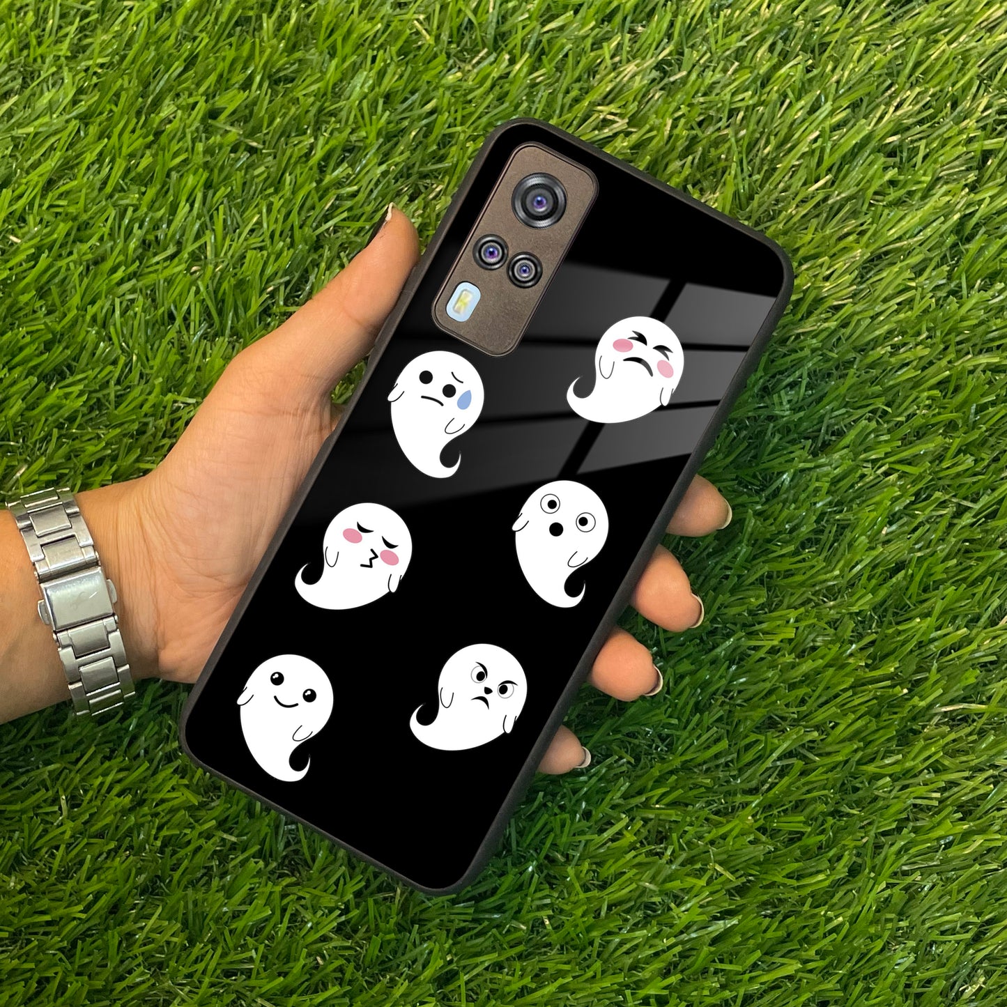 Cute Ghost Glass Case Cover For Vivo ShopOnCliQ