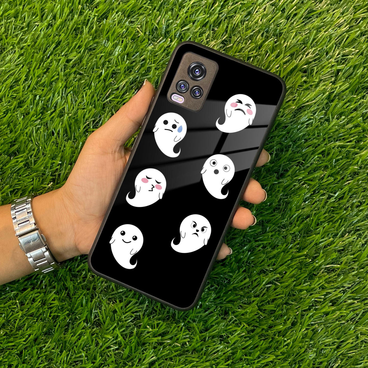 Cute Ghost Glass Case Cover For Vivo ShopOnCliQ