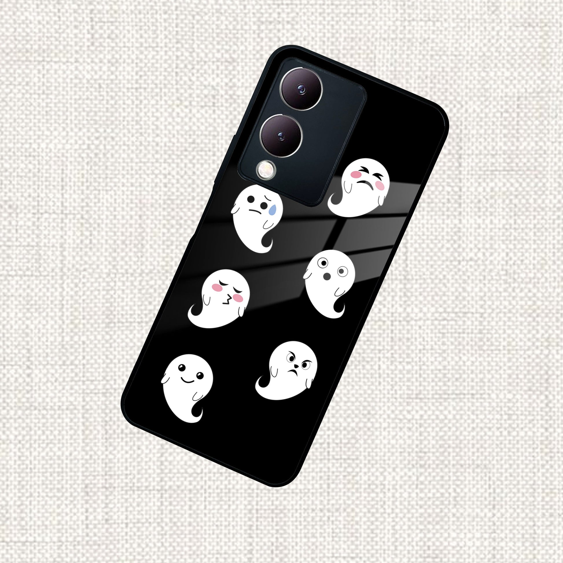 Cute Ghost Glass Case Cover For Vivo ShopOnCliQ