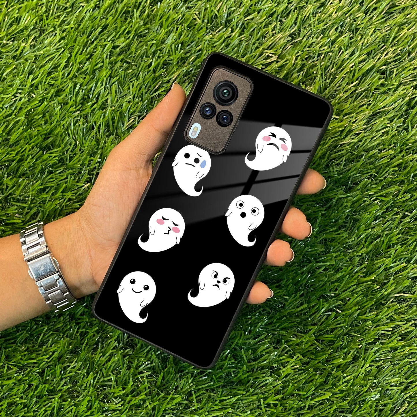 Cute Ghost Glass Case Cover For Vivo ShopOnCliQ