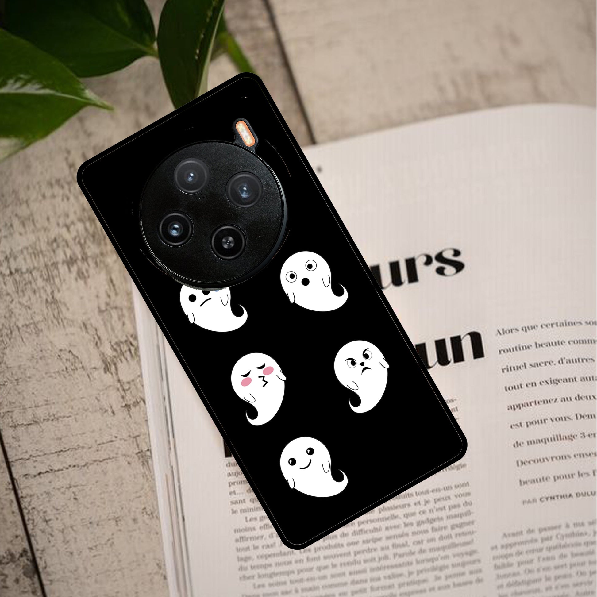 Cute Ghost Glass Case Cover For Vivo ShopOnCliQ