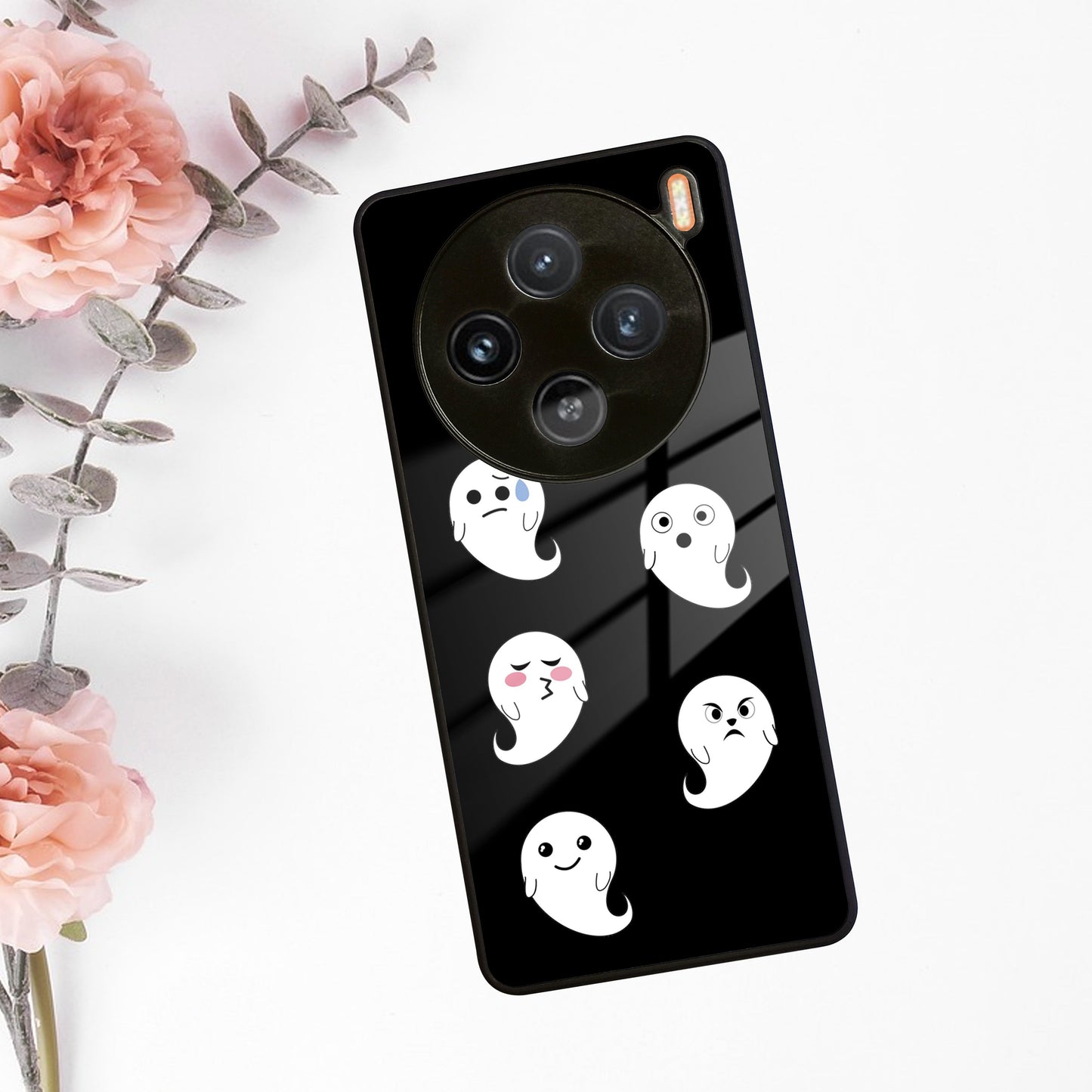 Cute Ghost Glass Case Cover For Vivo ShopOnCliQ