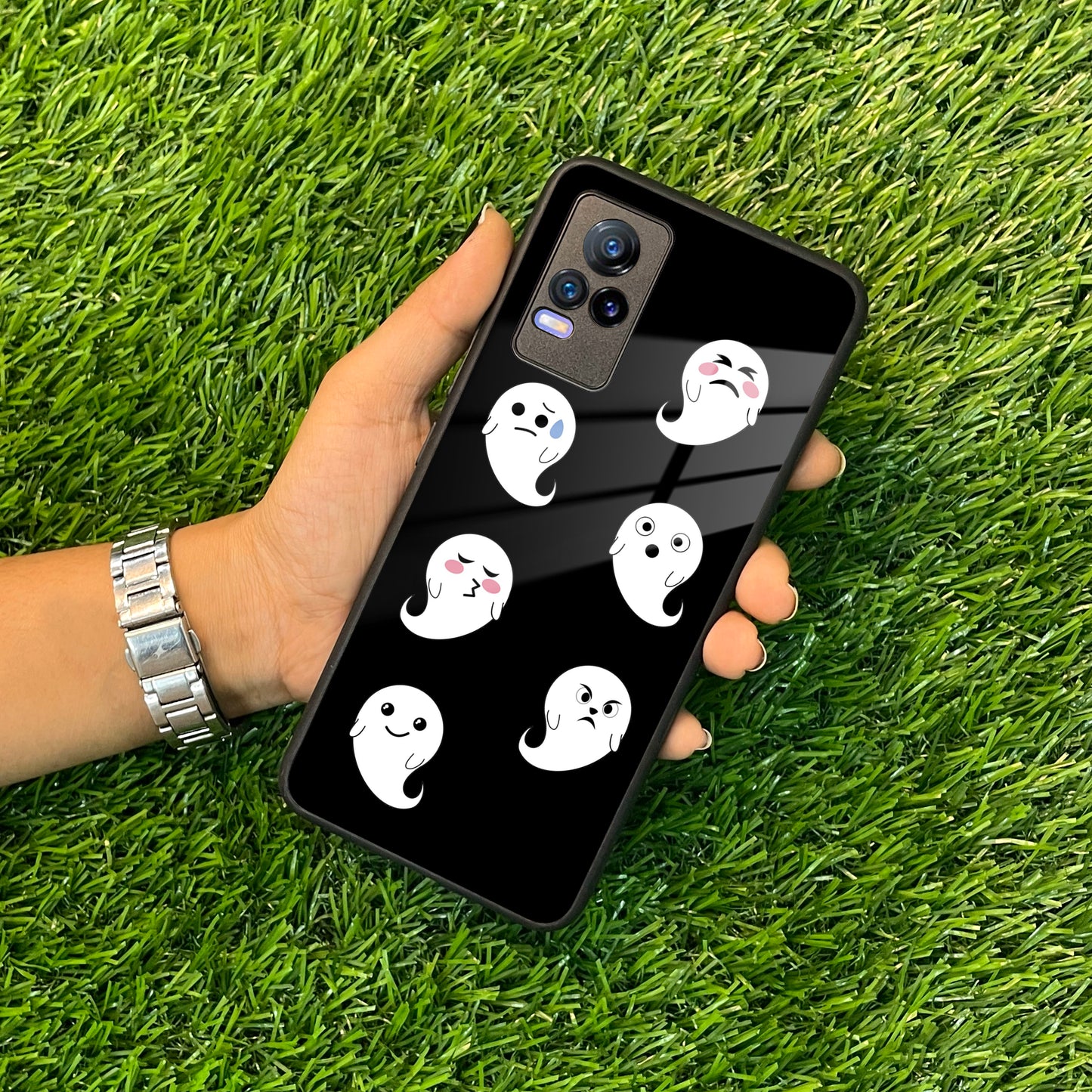 Cute Ghost Glass Case Cover For Vivo ShopOnCliQ