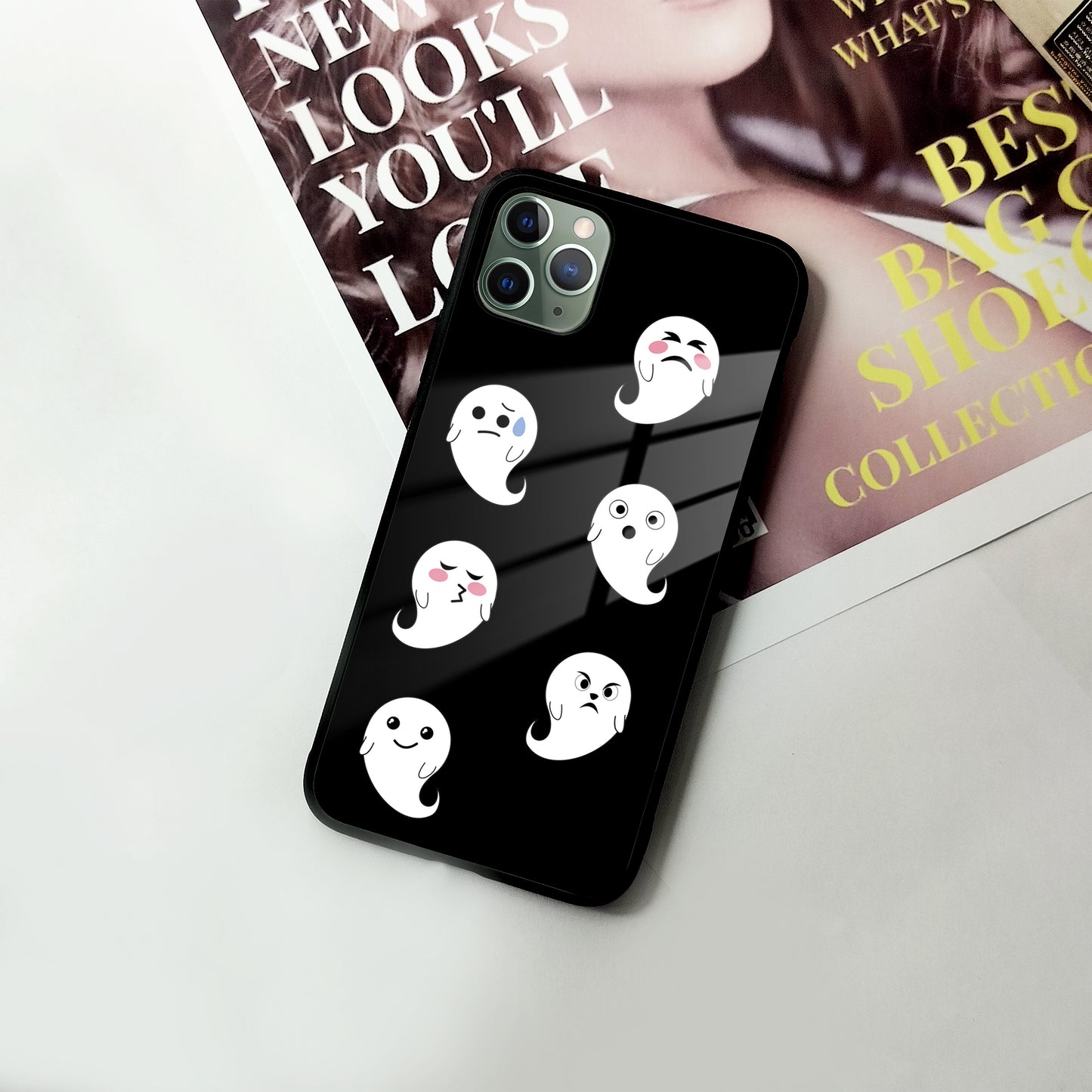 Cute Ghost Glass Case Cover For iPhone ShopOnCliQ