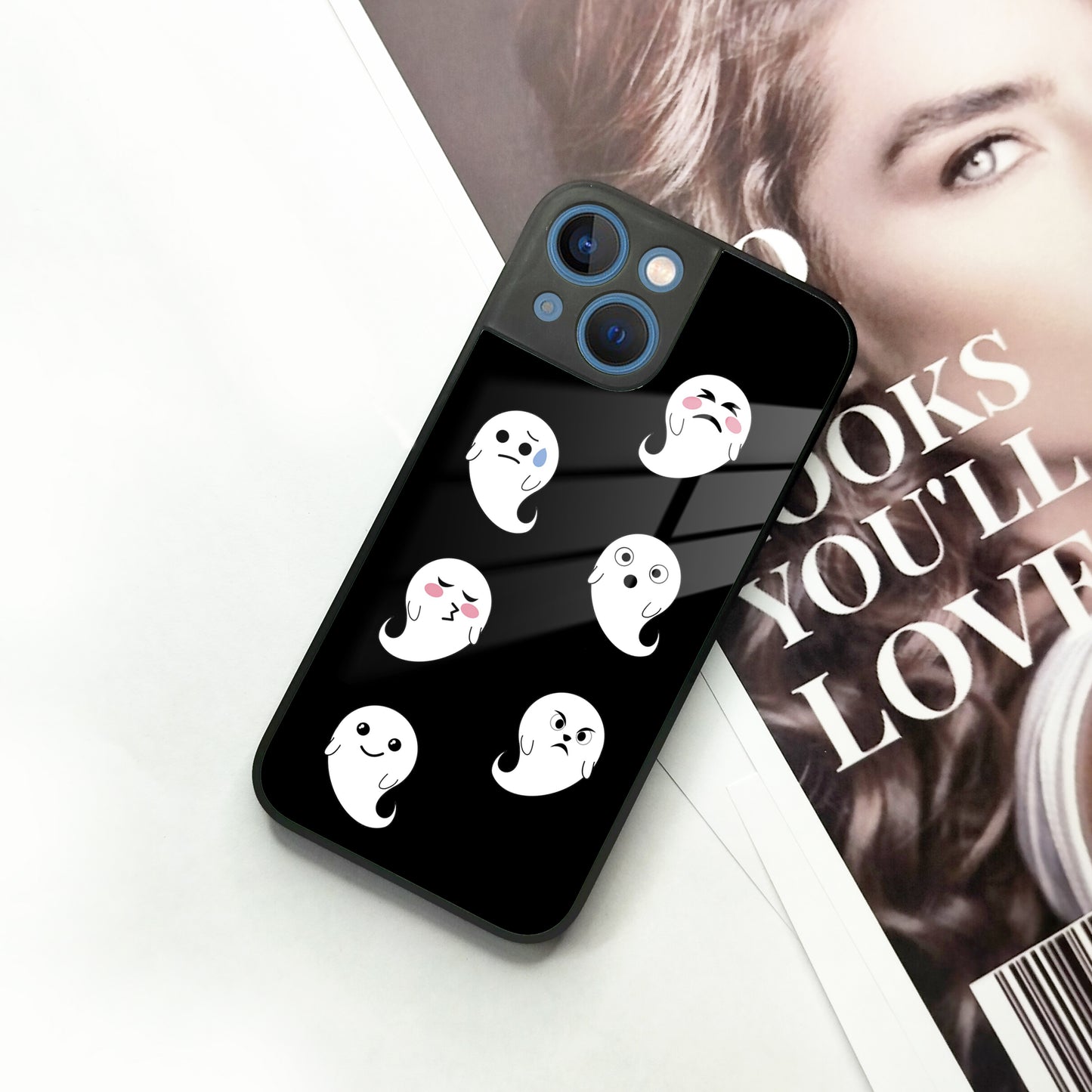 Cute Ghost Glass Case Cover For iPhone ShopOnCliQ