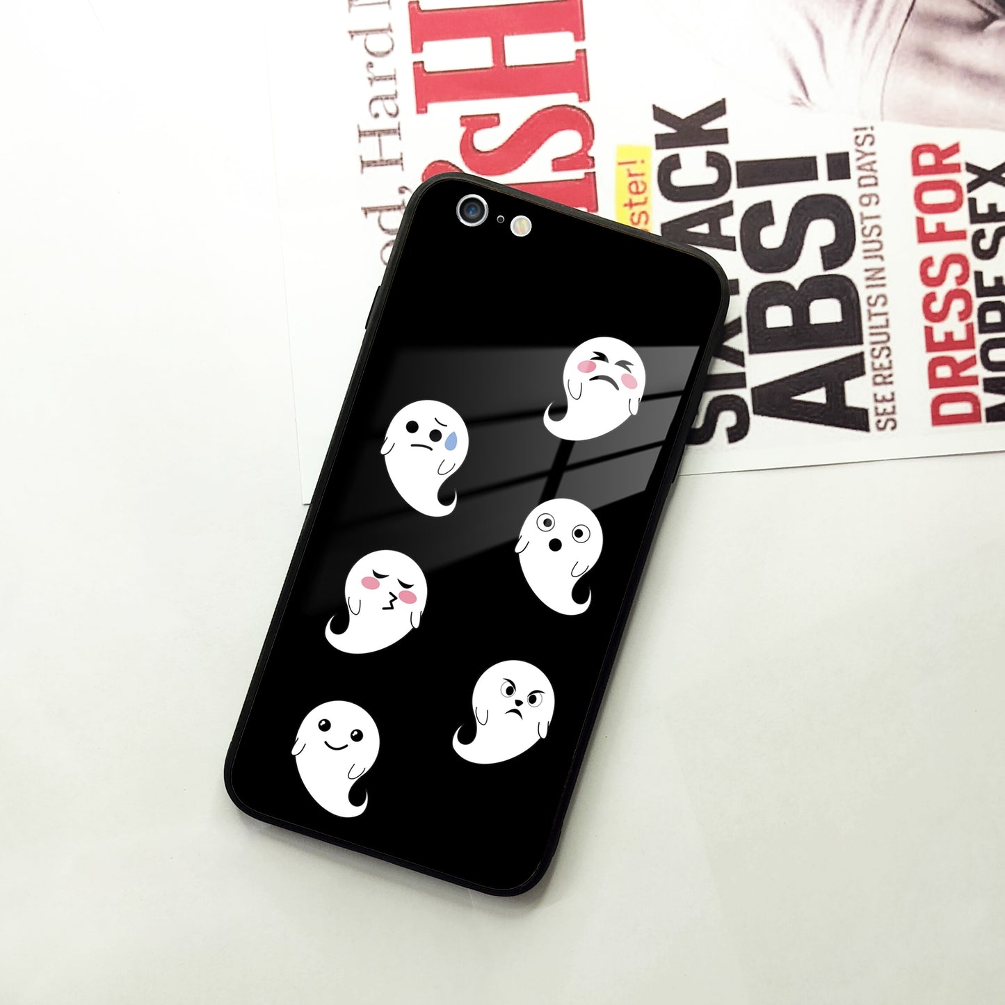 Cute Ghost Glass Case Cover For iPhone ShopOnCliQ