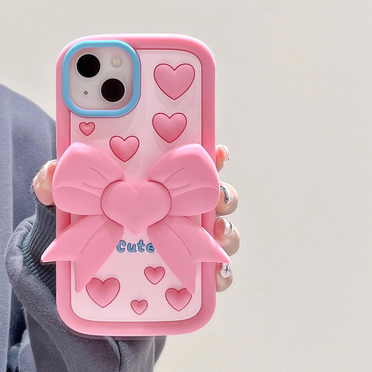 Cute Girl Bow Holder Soft Silicone Mobile Phone Case for iPhone ShopOnCliQ