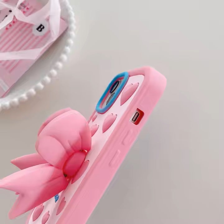 Cute Girl Bow Holder Soft Silicone Mobile Phone Case for iPhone - ShopOnCliQ