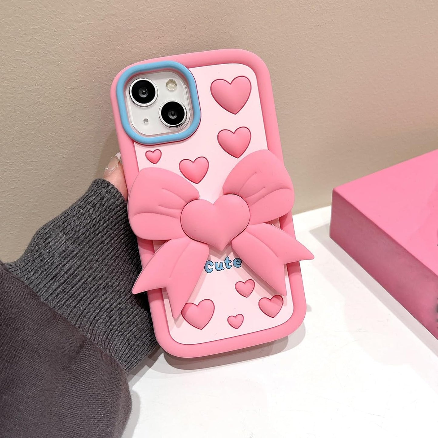 Cute Girl Bow Holder Soft Silicone Mobile Phone Case for iPhone ShopOnCliQ