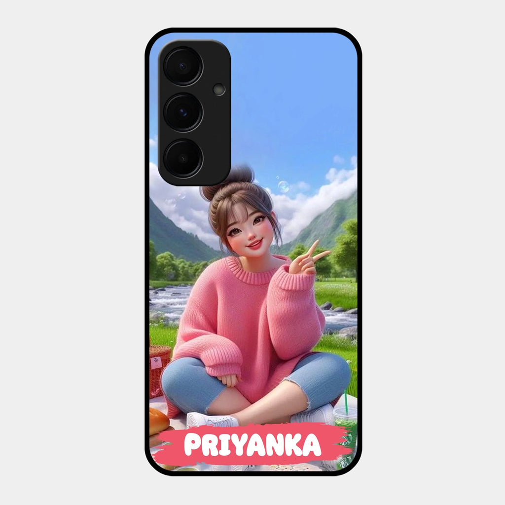 Cute Girl Glossy Metal Case Cover For Motorola - ShopOnCliQ