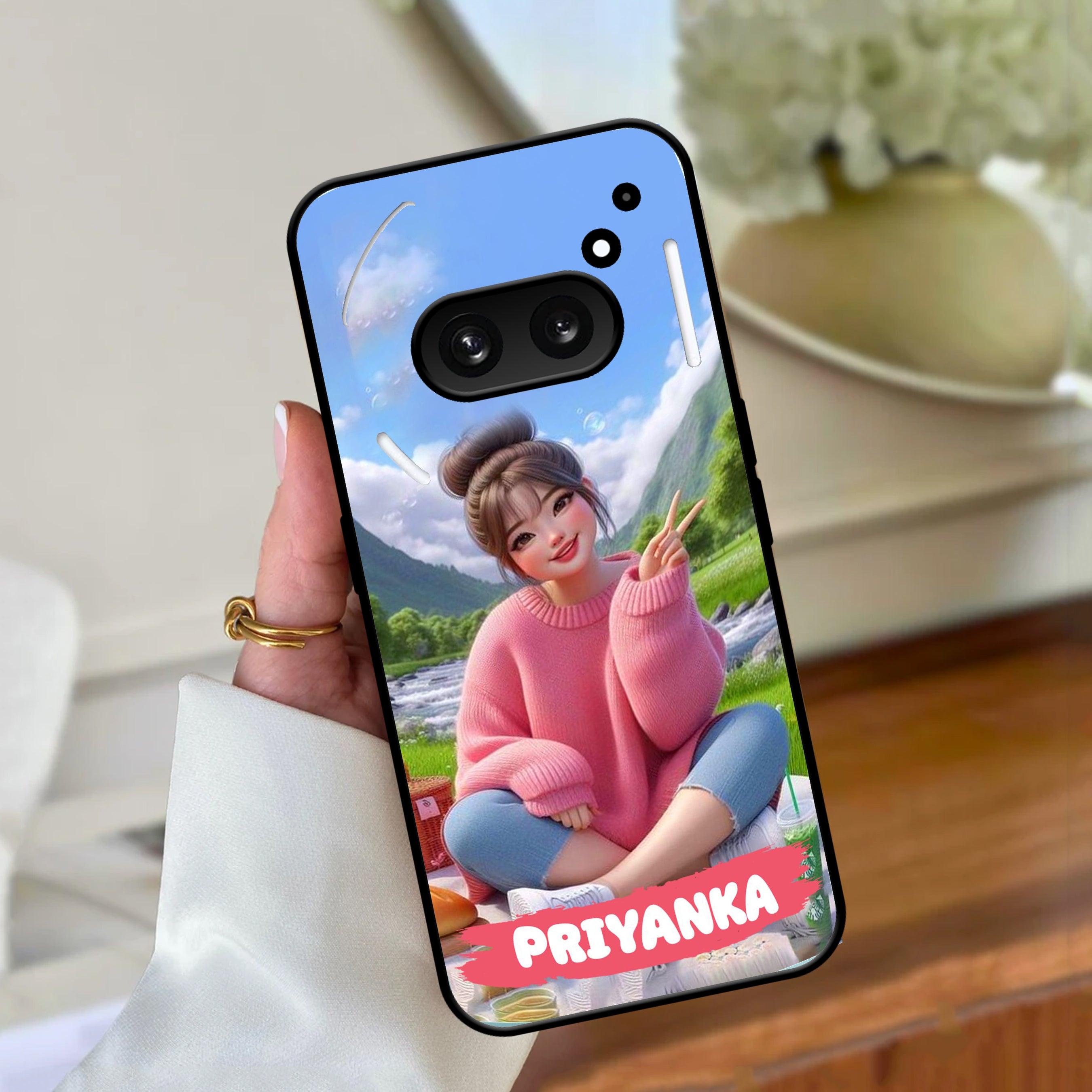 Cute Girl Glossy Metal Case Cover For Nothing - ShopOnCliQ