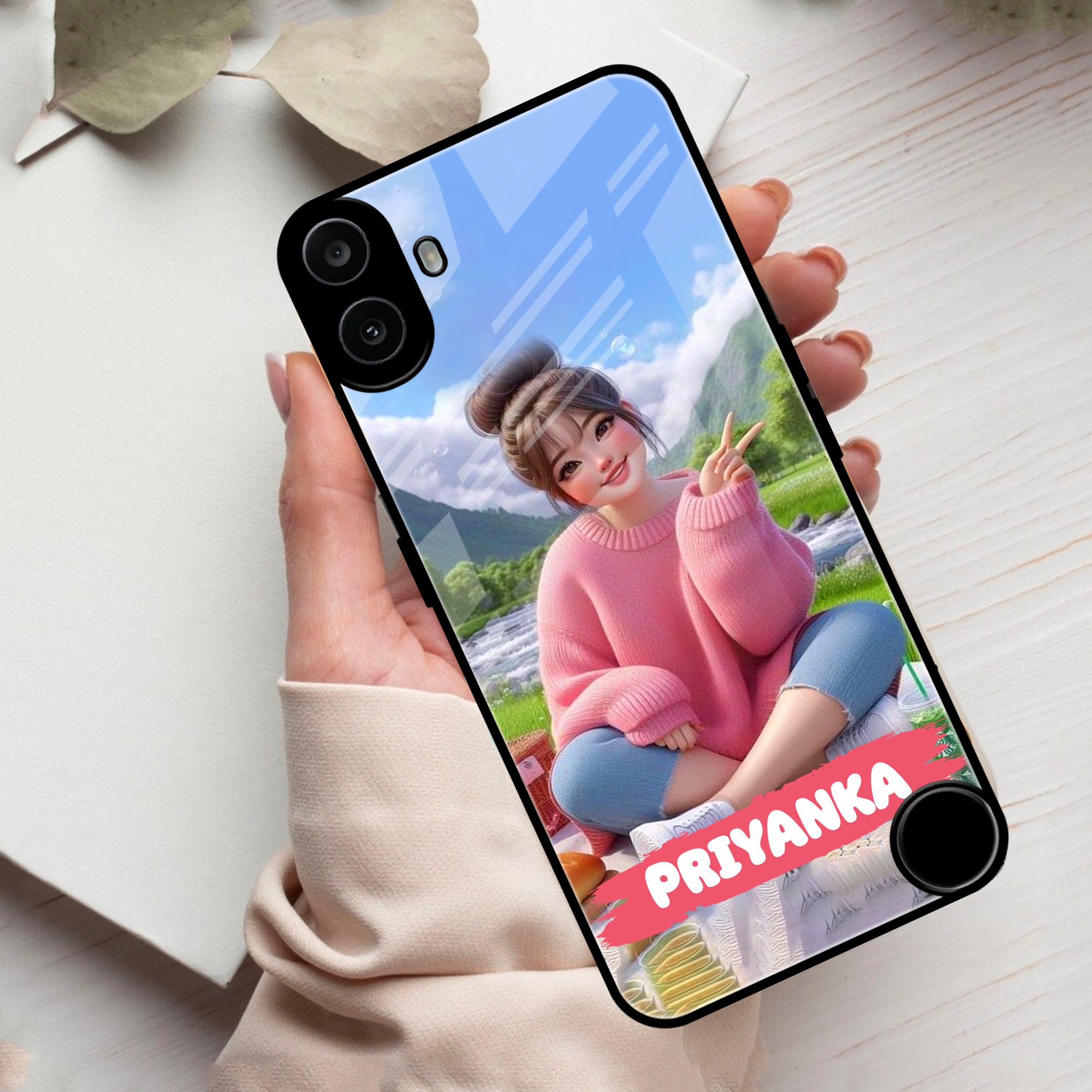 Cute Girl Glossy Metal Case Cover For Nothing - ShopOnCliQ