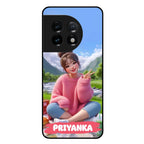 Cute Girl Glossy Metal Case Cover For OnePlus - ShopOnCliQ