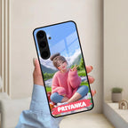 Cute Girl Glossy Metal Case Cover For Samsung - ShopOnCliQ