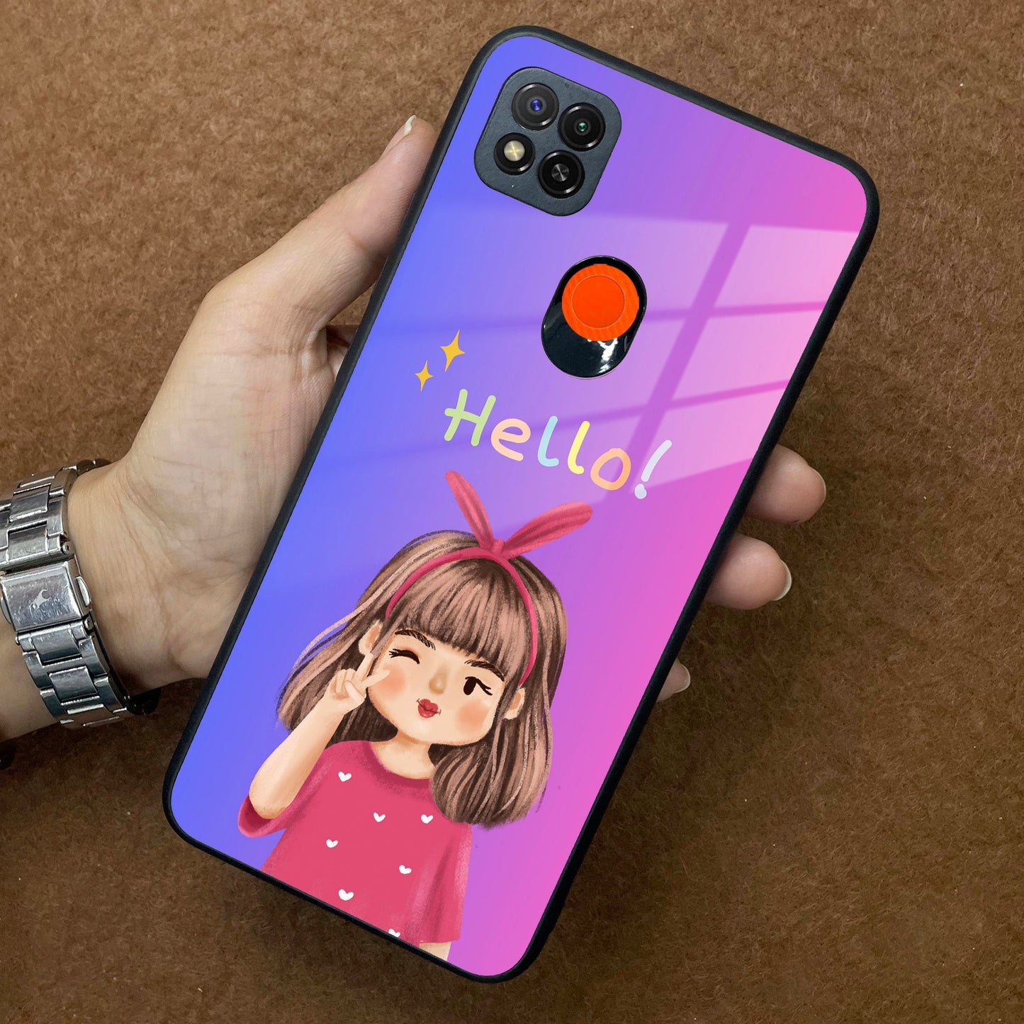 Cute Girl Hello Glass Case For Redmi/Xiaomi ShopOnCliQ