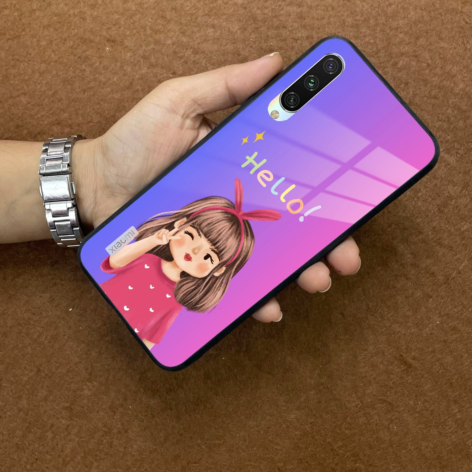 Cute Girl Hello Glass Case For Redmi/Xiaomi ShopOnCliQ