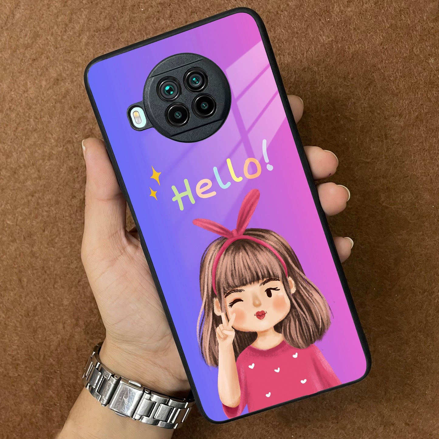 Cute Girl Hello Glass Case For Redmi/Xiaomi ShopOnCliQ