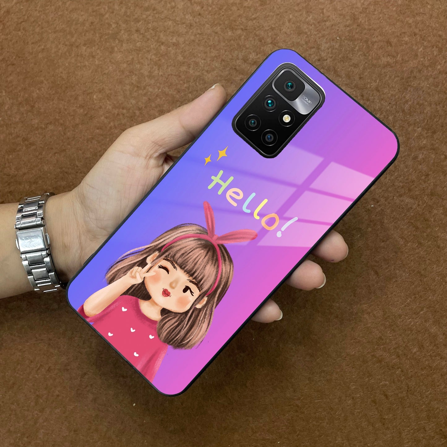 Cute Girl Hello Glass Case For Redmi/Xiaomi ShopOnCliQ