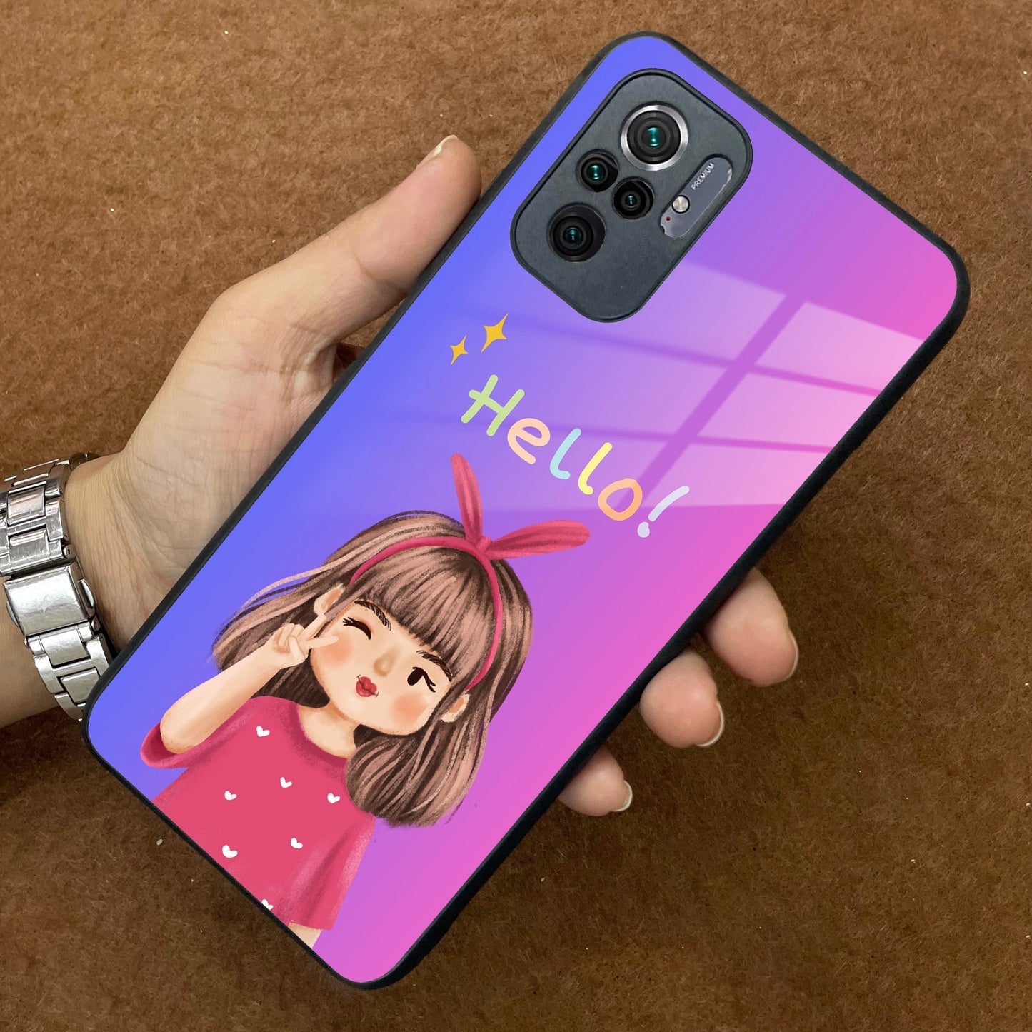 Cute Girl Hello Glass Case For Redmi/Xiaomi ShopOnCliQ