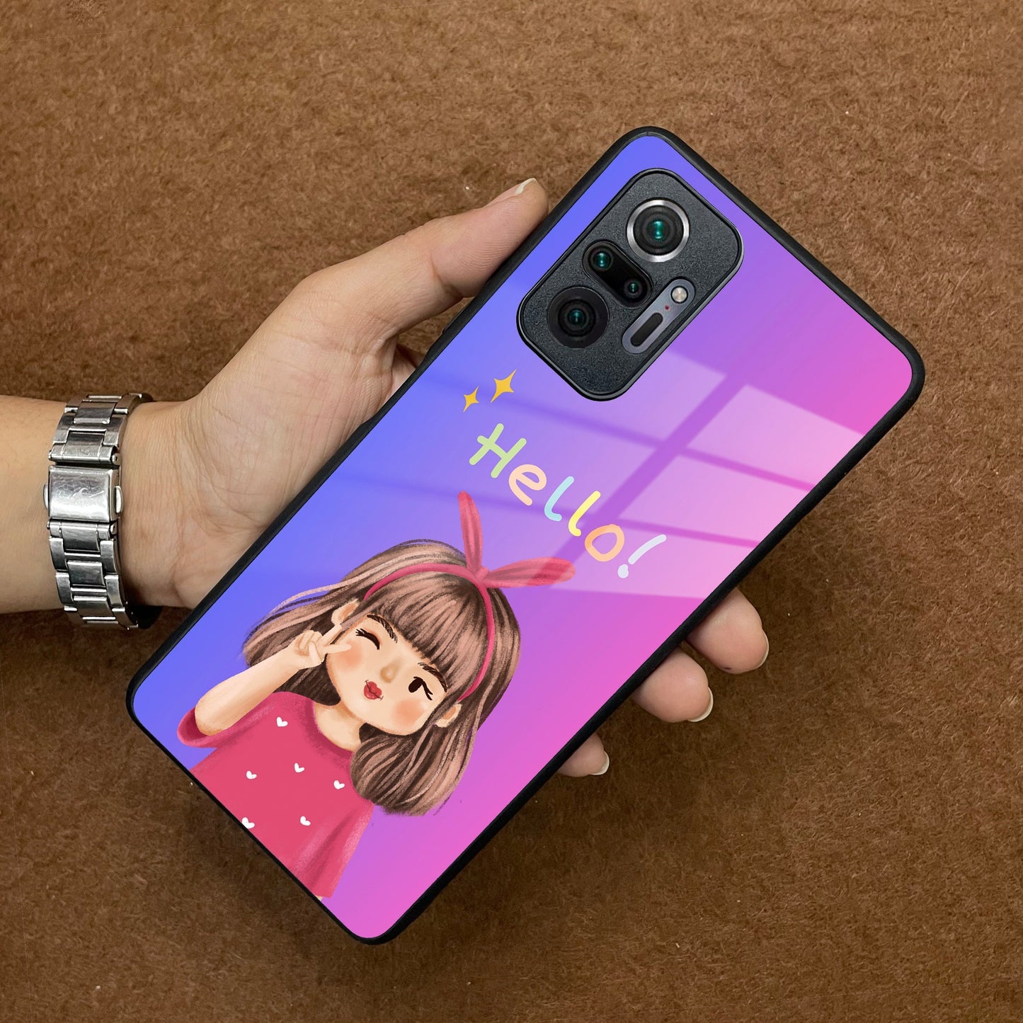 Cute Girl Hello Glass Case For Redmi/Xiaomi ShopOnCliQ