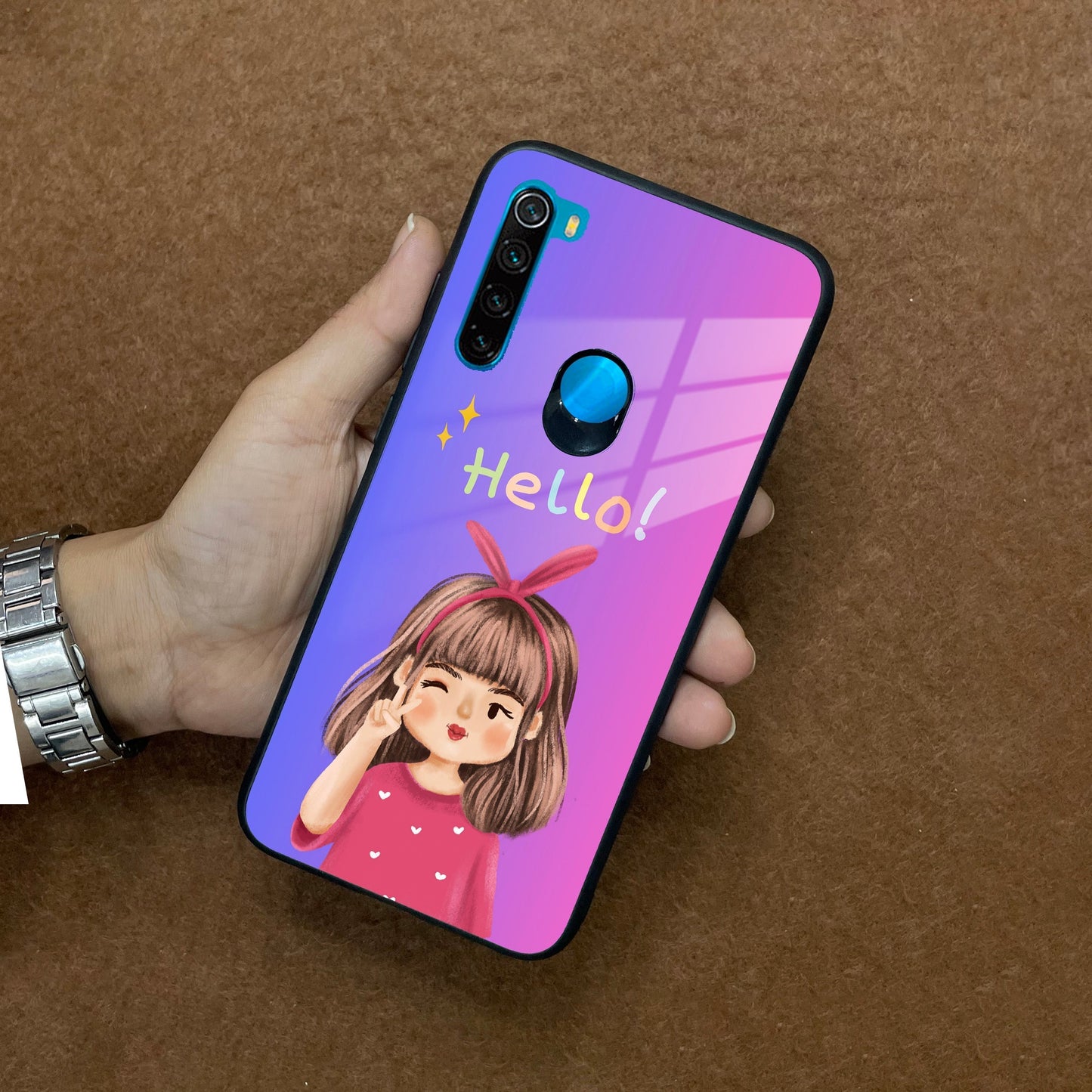 Cute Girl Hello Glass Case For Redmi/Xiaomi ShopOnCliQ