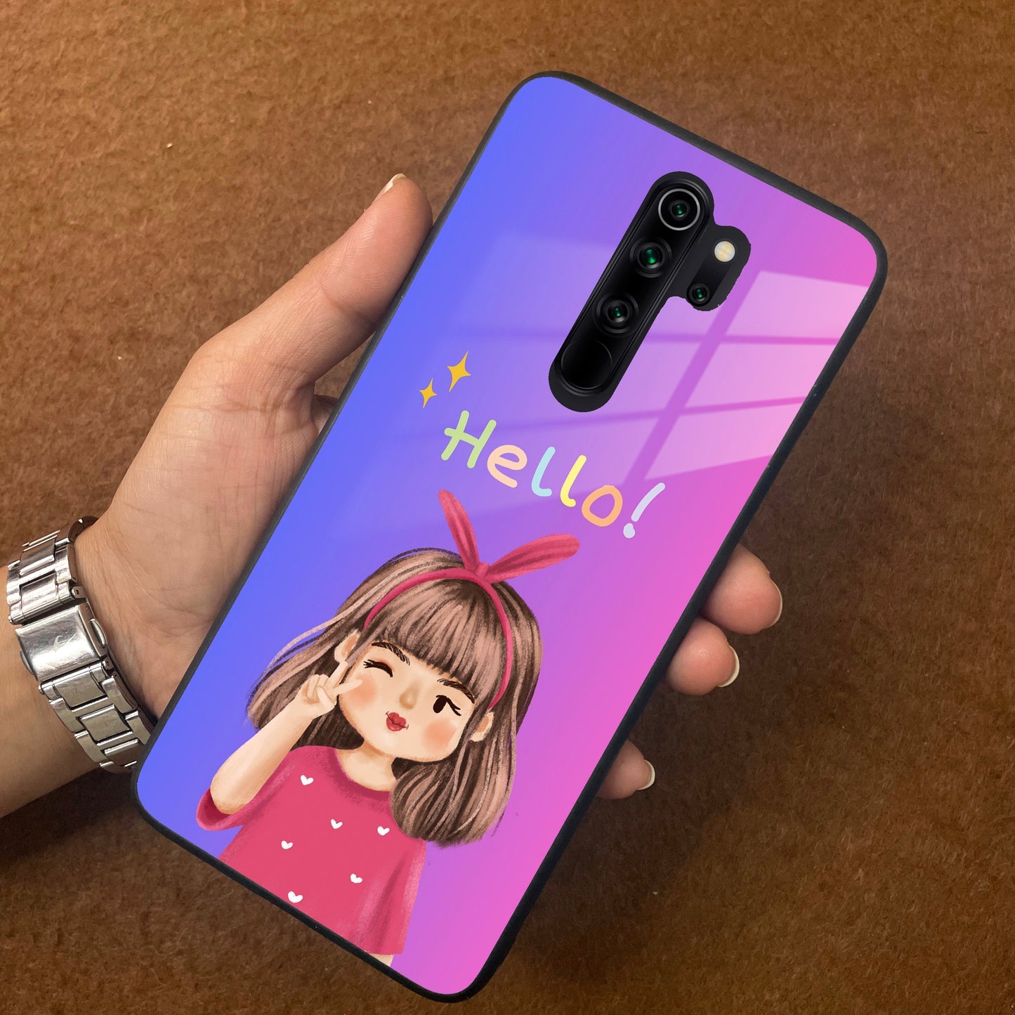 Cute Girl Hello Glass Case For Redmi/Xiaomi ShopOnCliQ