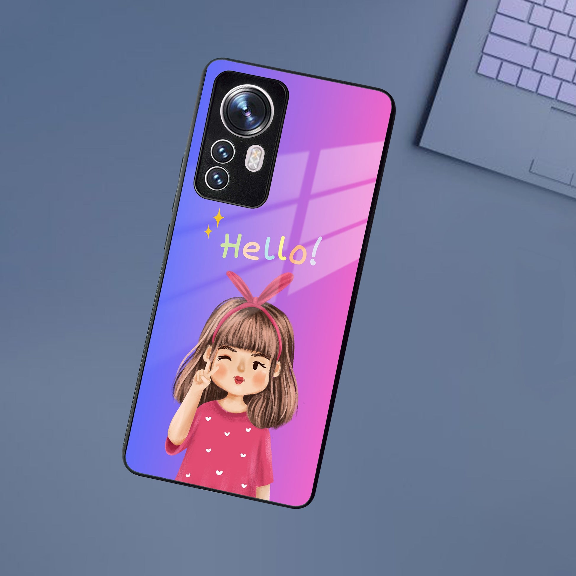 Cute Girl Hello Glass Case For Redmi/Xiaomi ShopOnCliQ