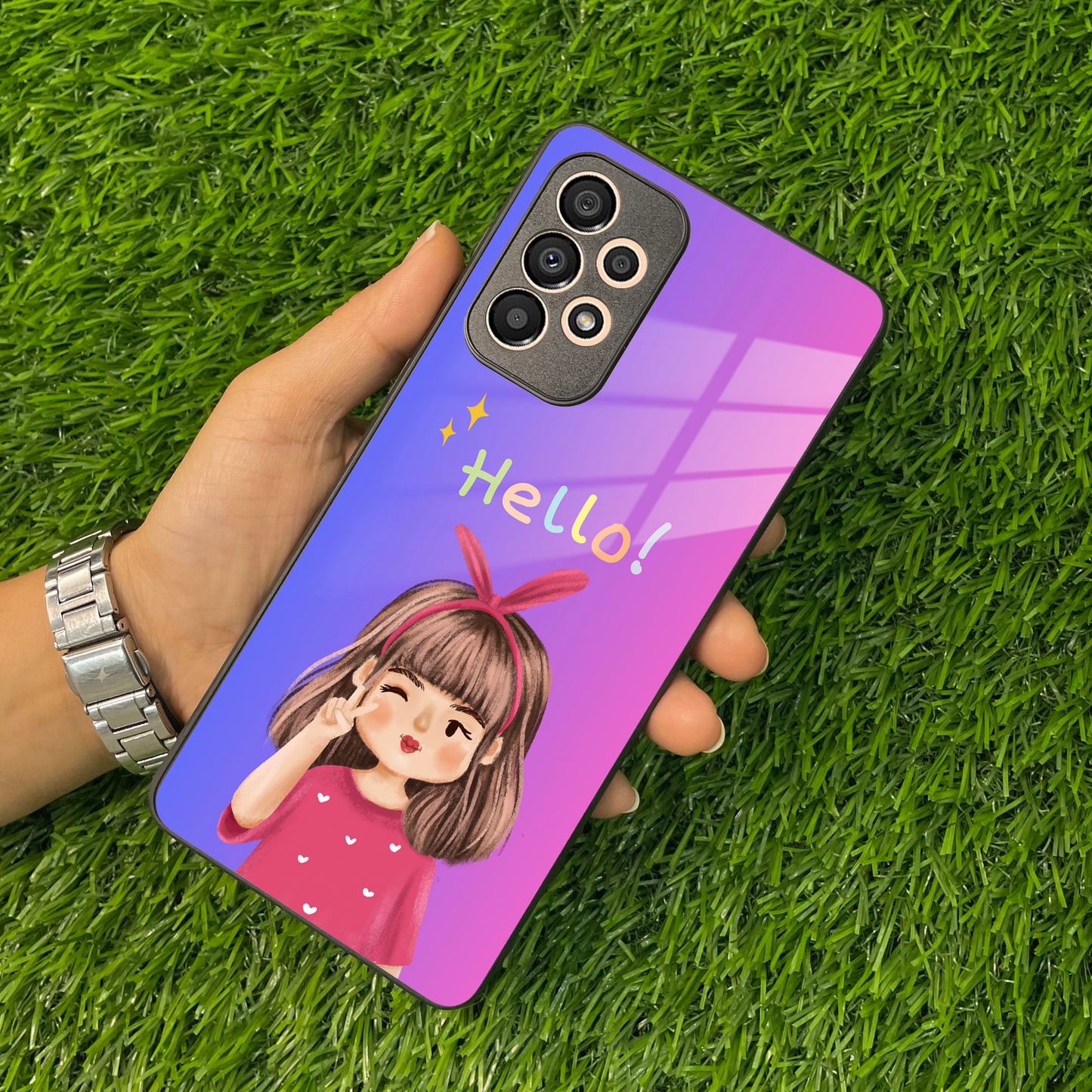 Cute Girl Hello Glass Case For Samsung ShopOnCliQ