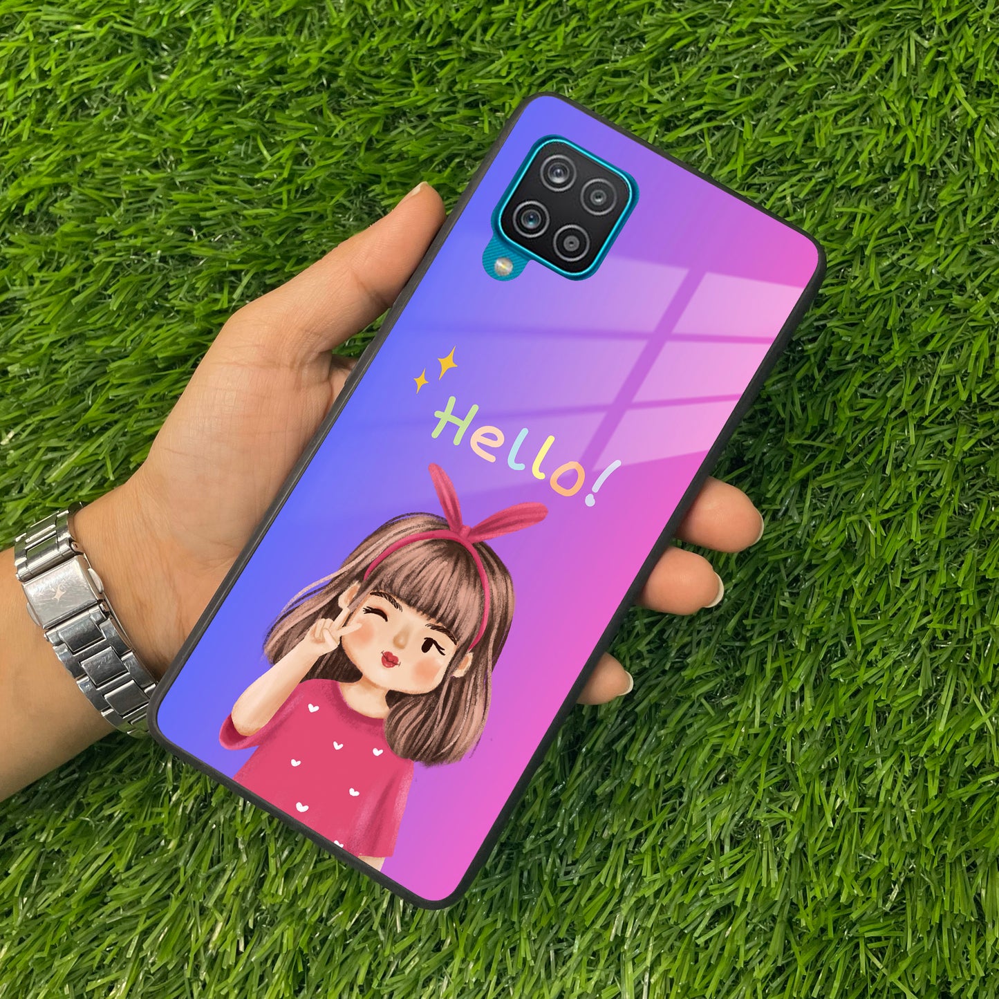 Cute Girl Hello Glass Case For Samsung ShopOnCliQ