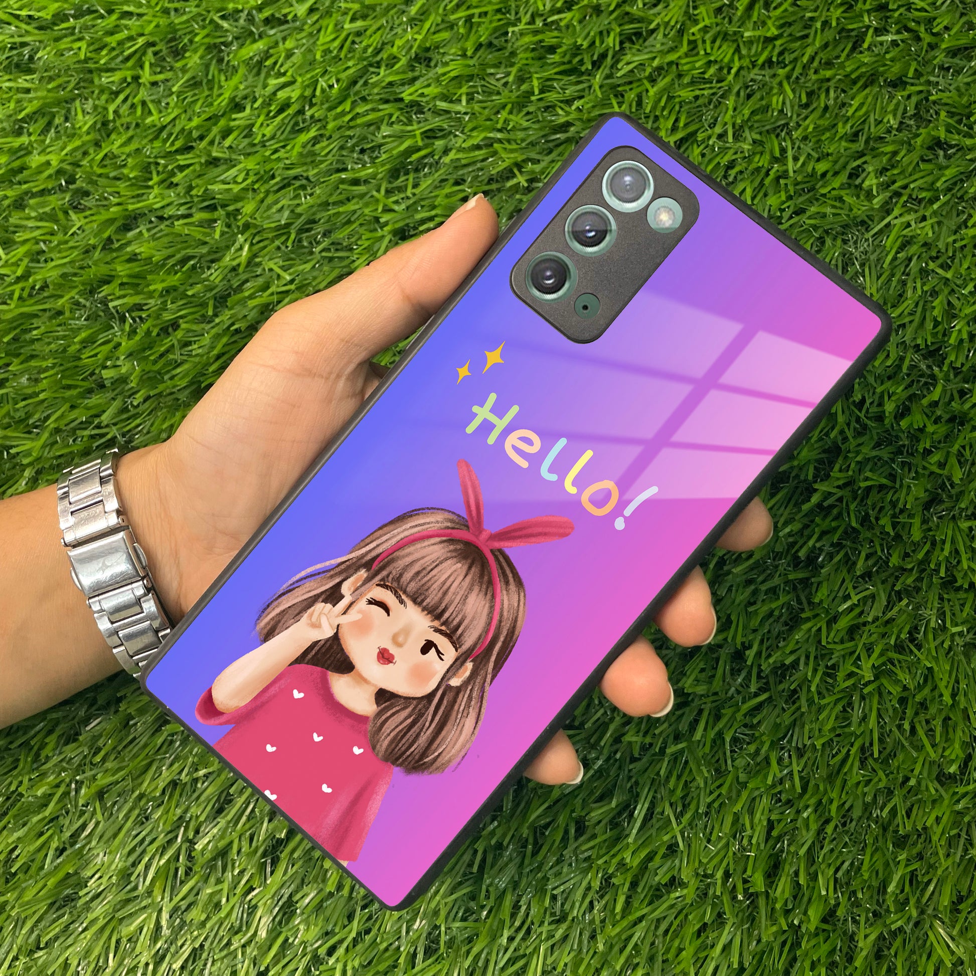 Cute Girl Hello Glass Case For Samsung ShopOnCliQ