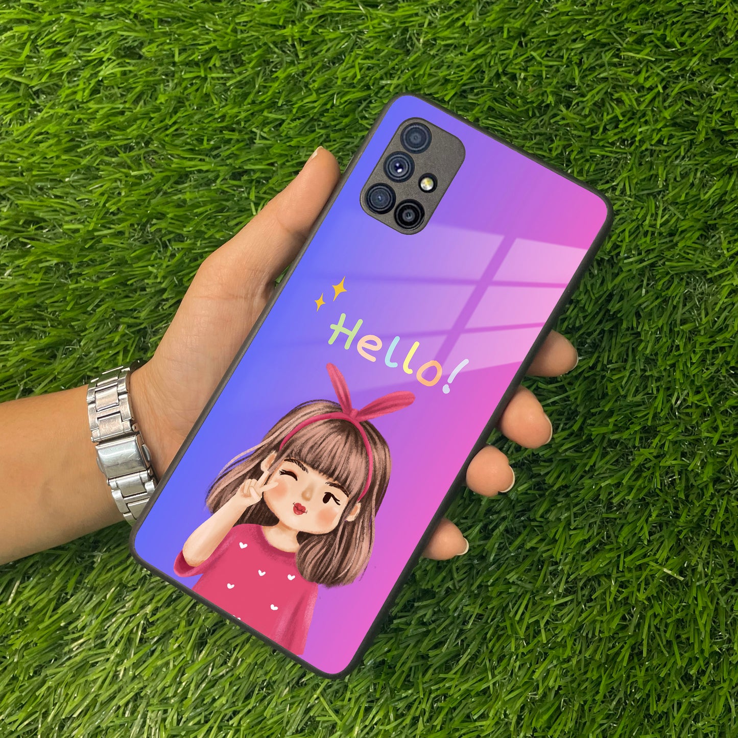 Cute Girl Hello Glass Case For Samsung ShopOnCliQ