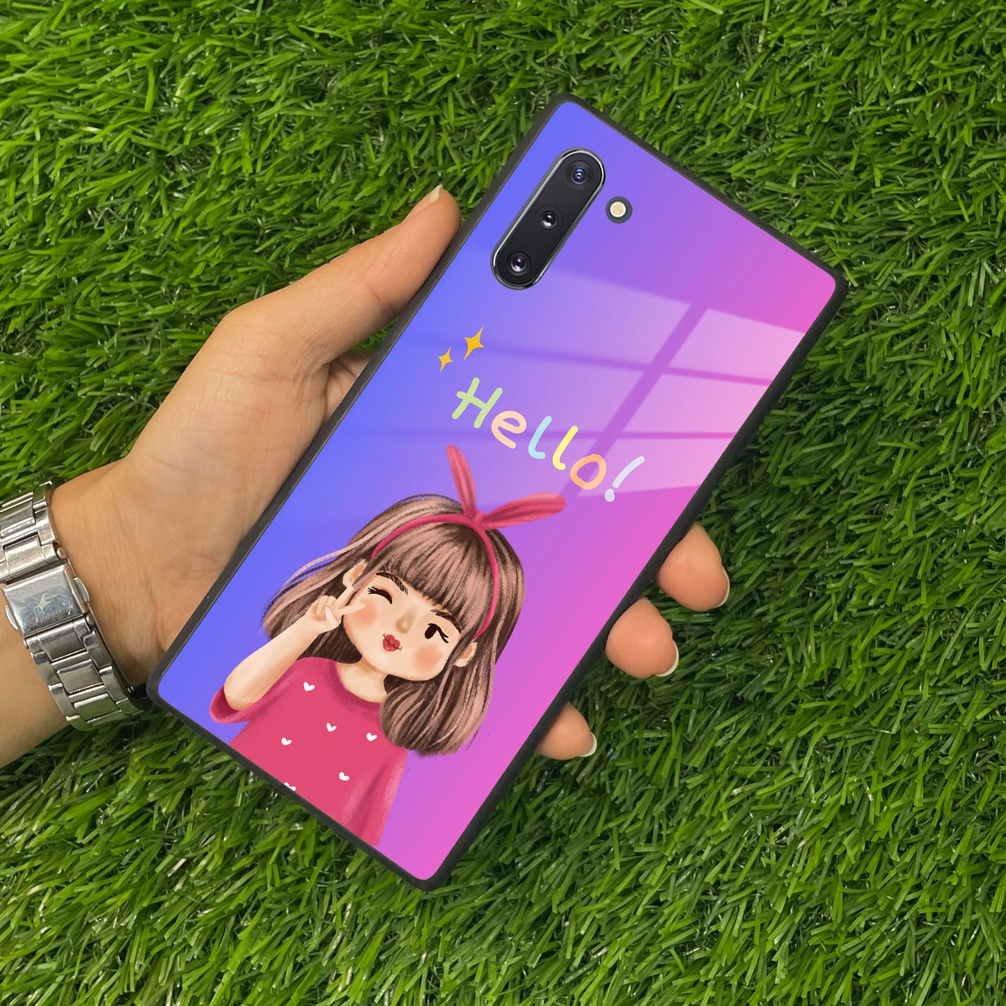 Cute Girl Hello Glass Case For Samsung ShopOnCliQ