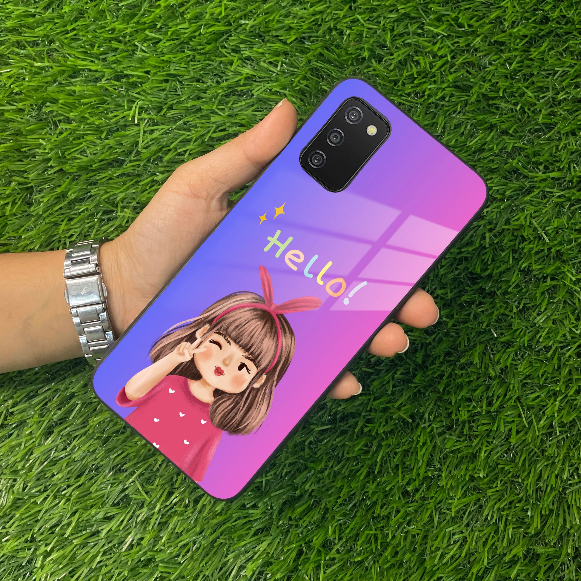 Cute Girl Hello Glass Case For Samsung ShopOnCliQ