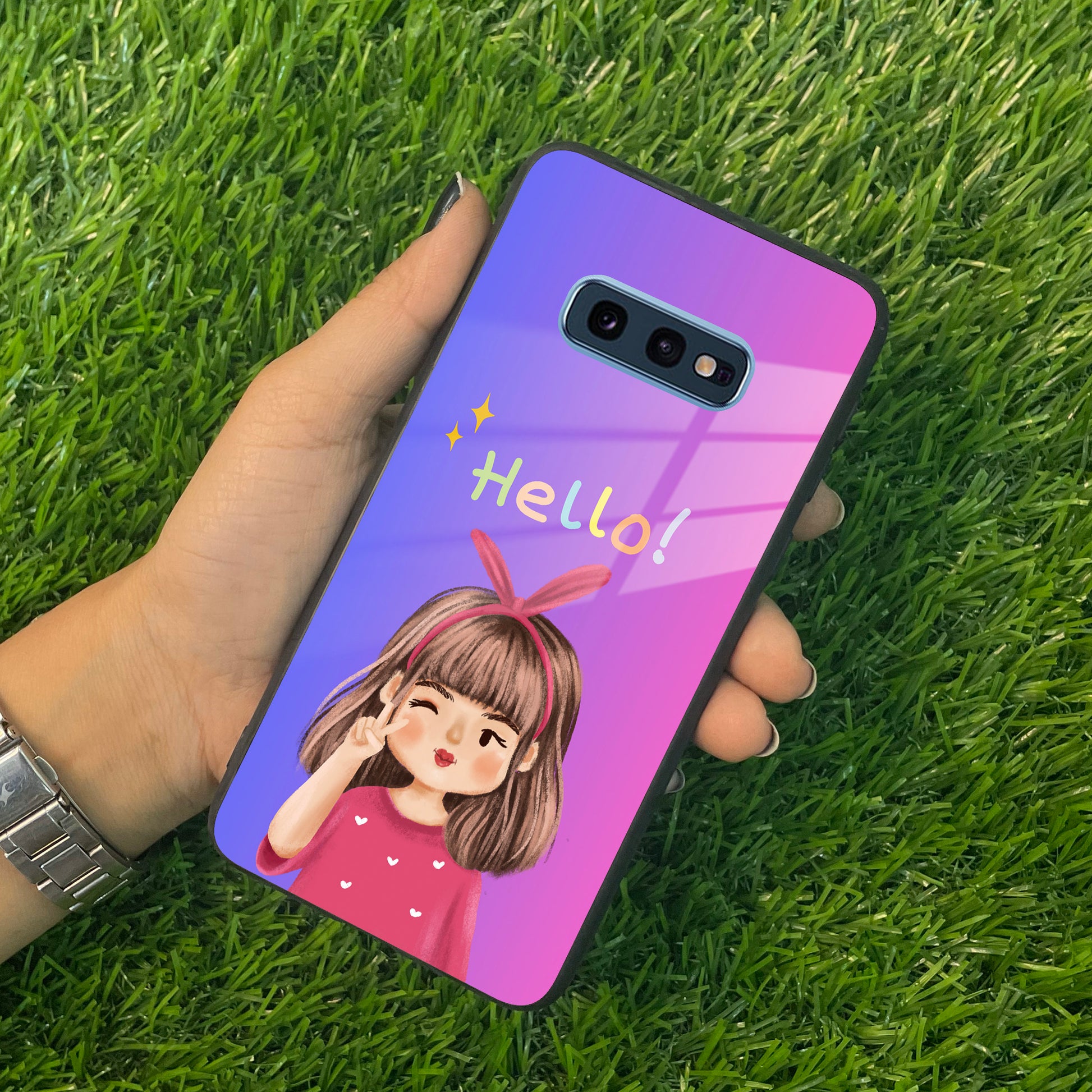 Cute Girl Hello Glass Case For Samsung ShopOnCliQ